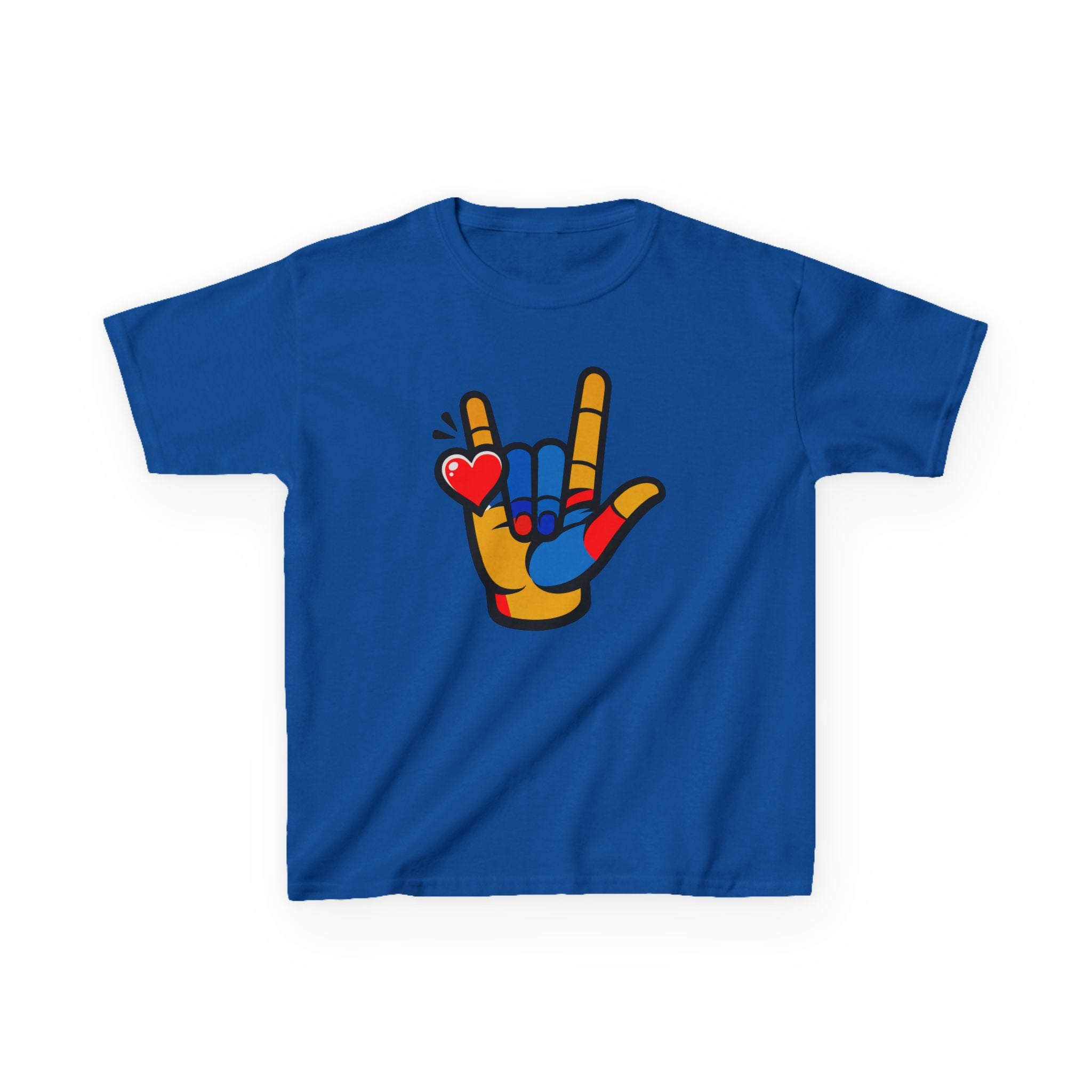 'I Love You' Graphic Universal Hand Sign Boy's Unisex Tee