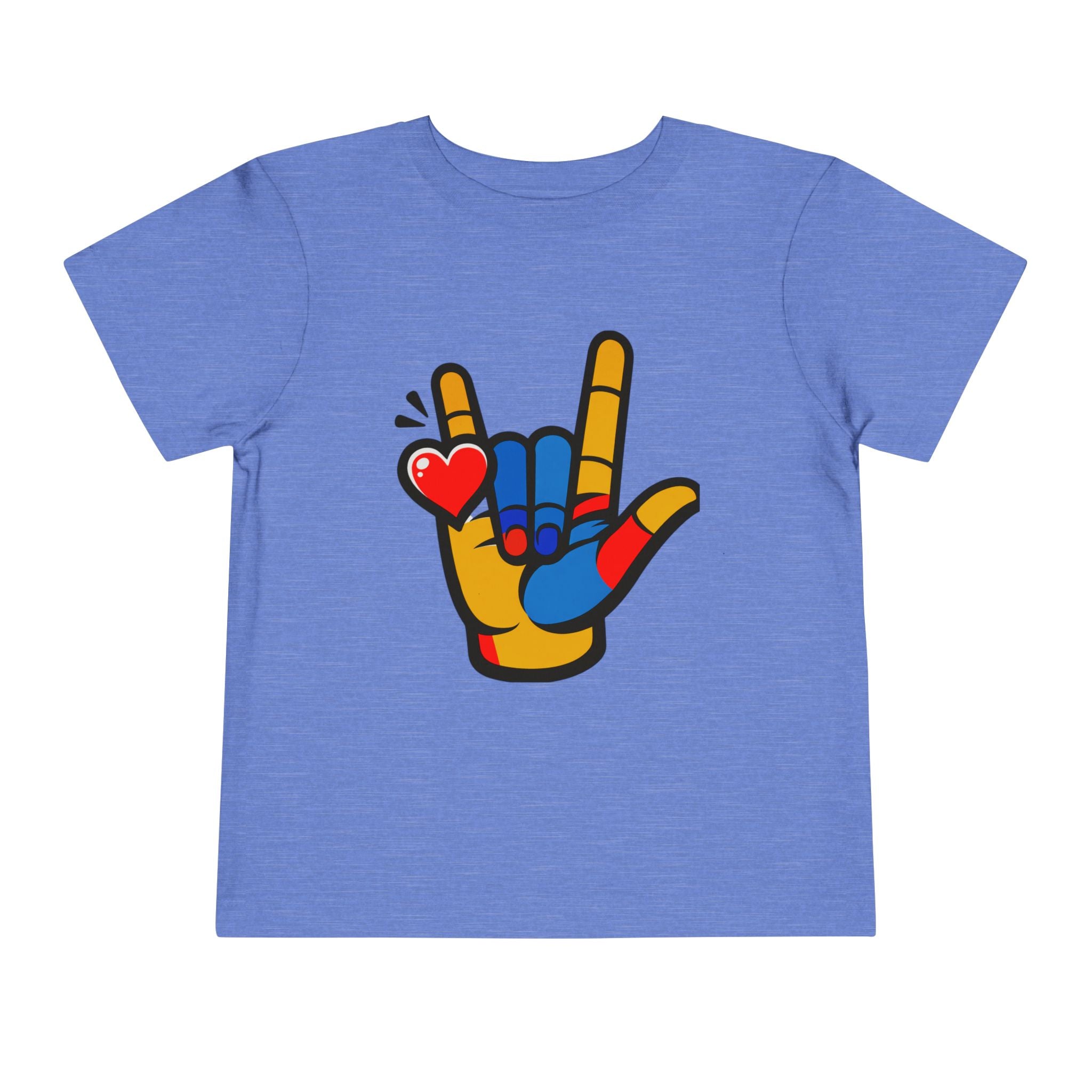 'I Love You' Hand Graphic Unisex  Design Toddler Tee