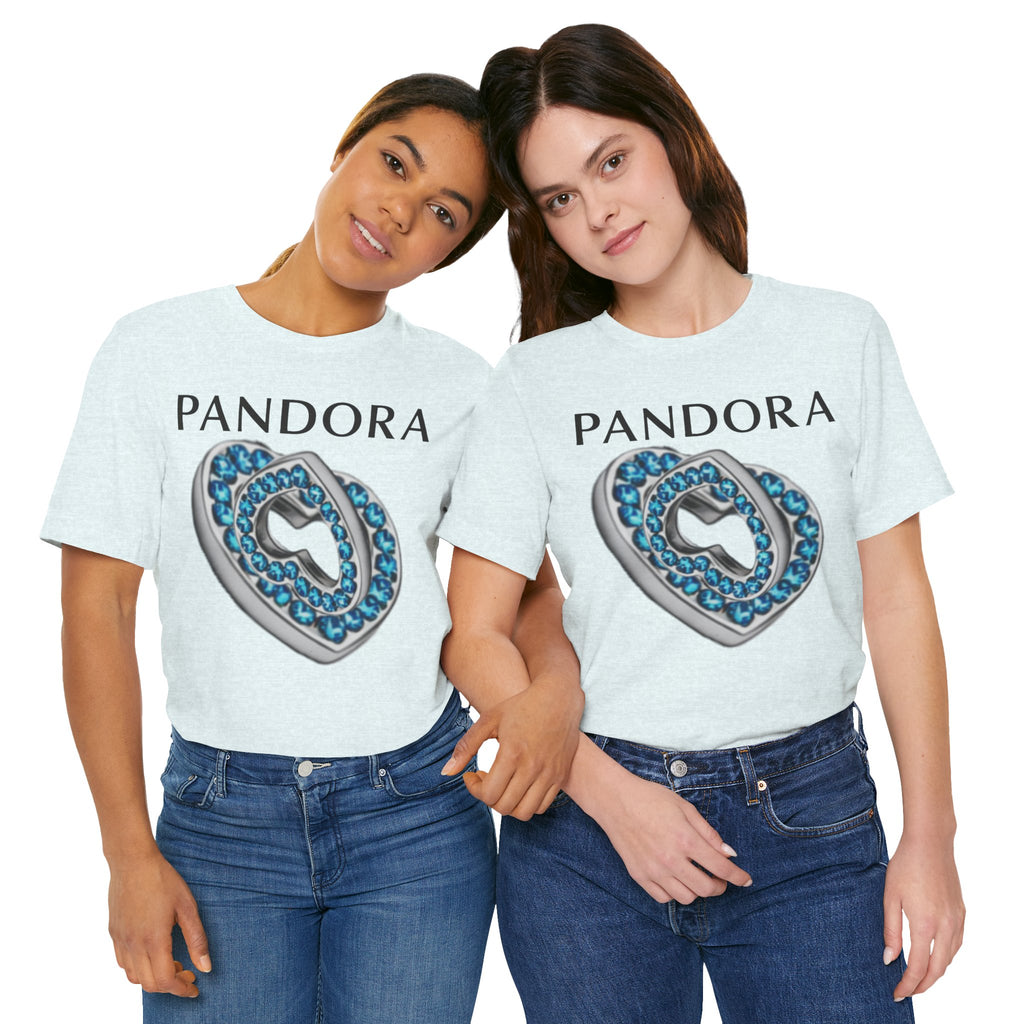 Pandora  Blue Double Mesh Infinity Heart Tee