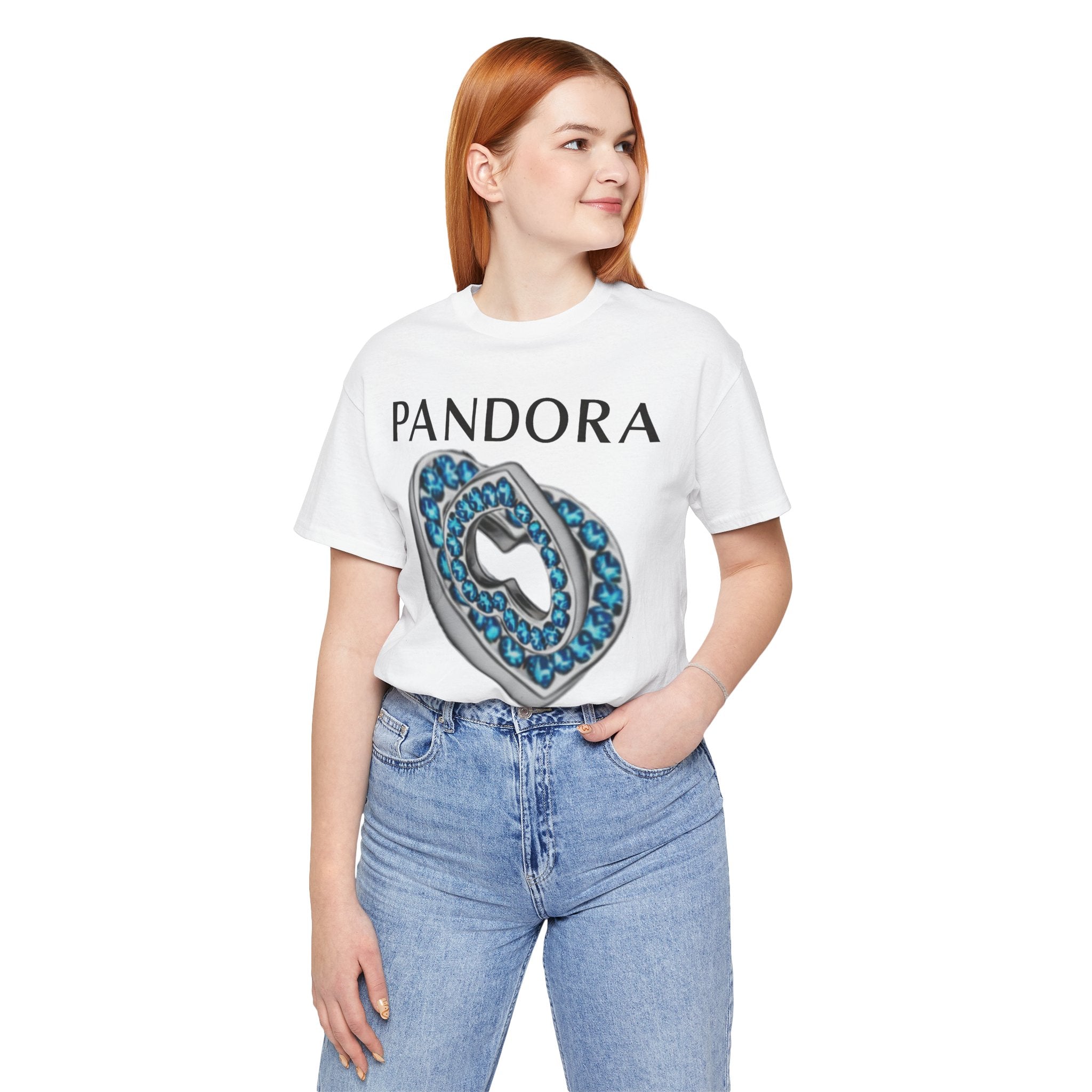 Pandora  Blue Double Mesh Infinity Heart Tee