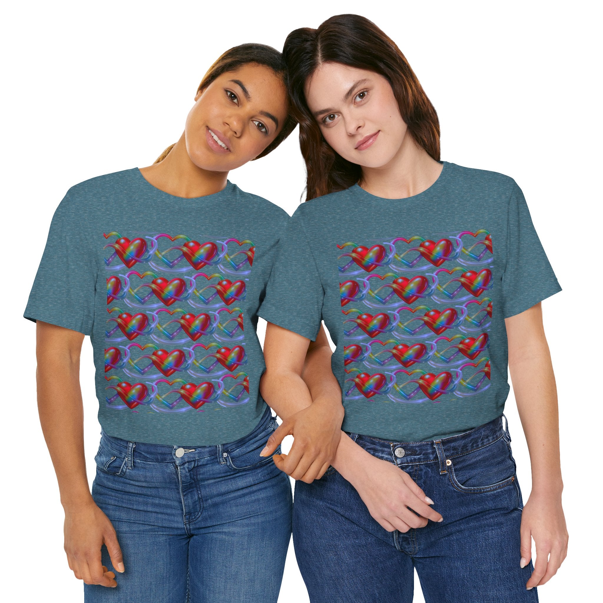 Heart's Intertwined Graphic Pattern Woman's Tee