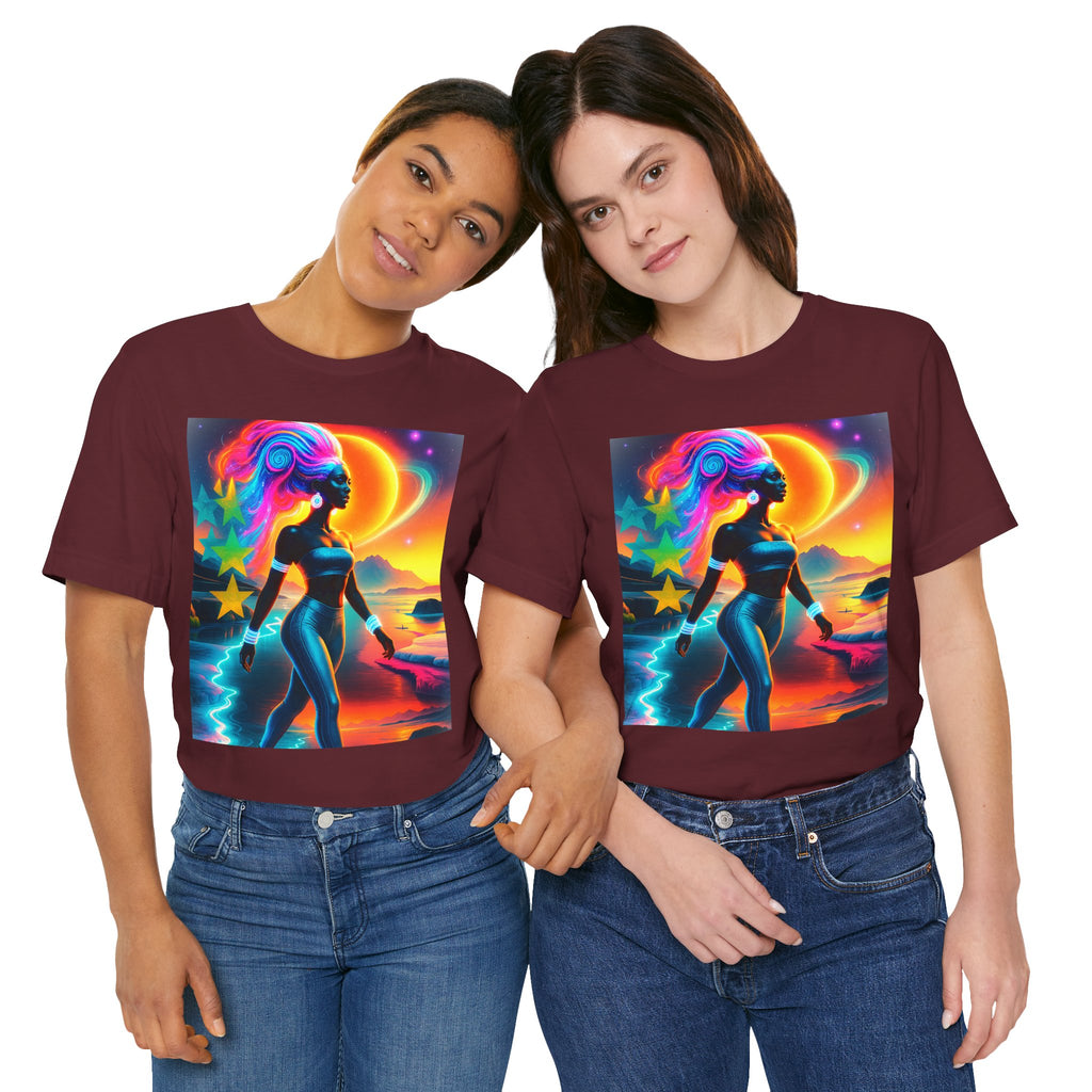 Futuristic Cosmic Goddess Graphic Woman's T-Shirt