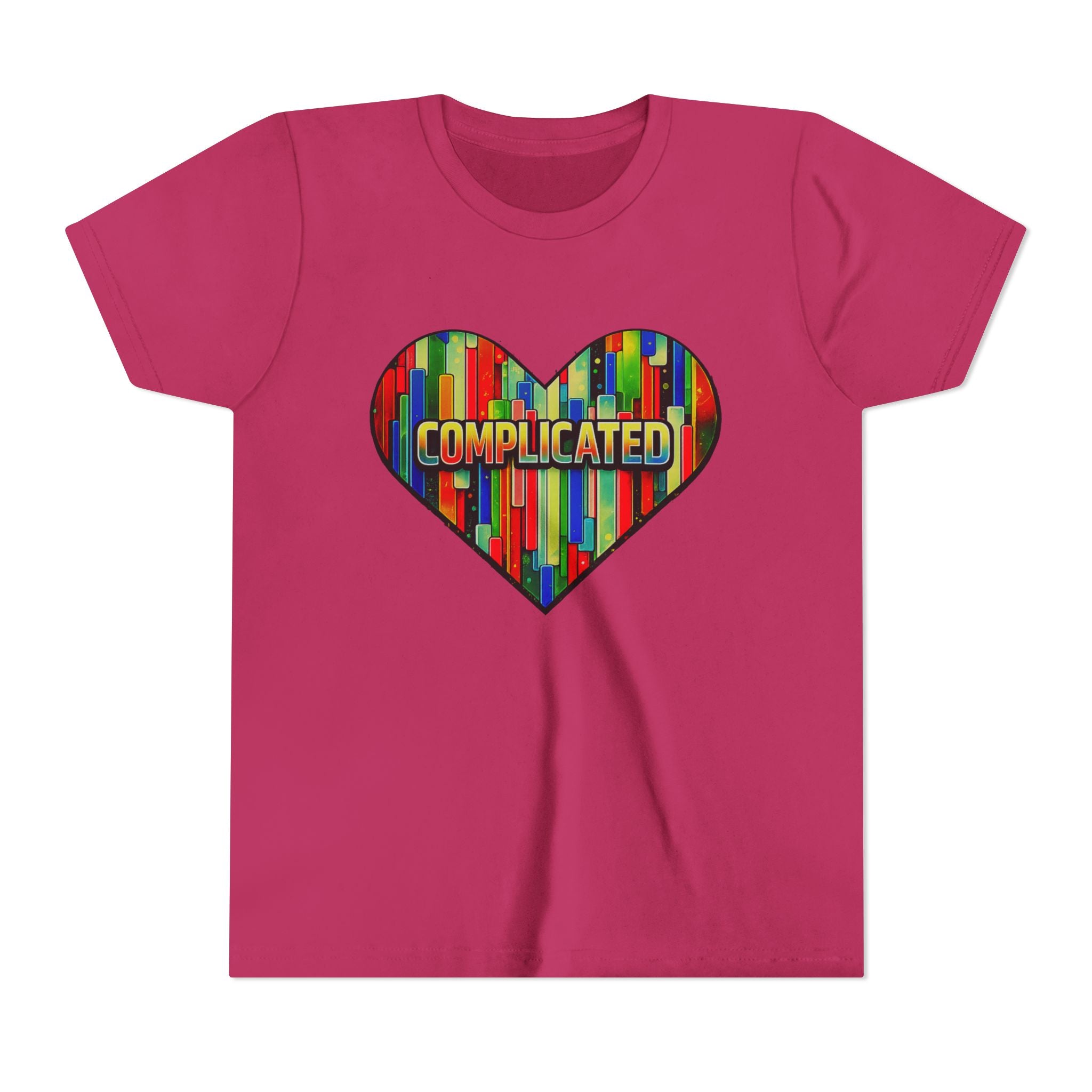 'Complicated' Graphic Heart Girls Tee