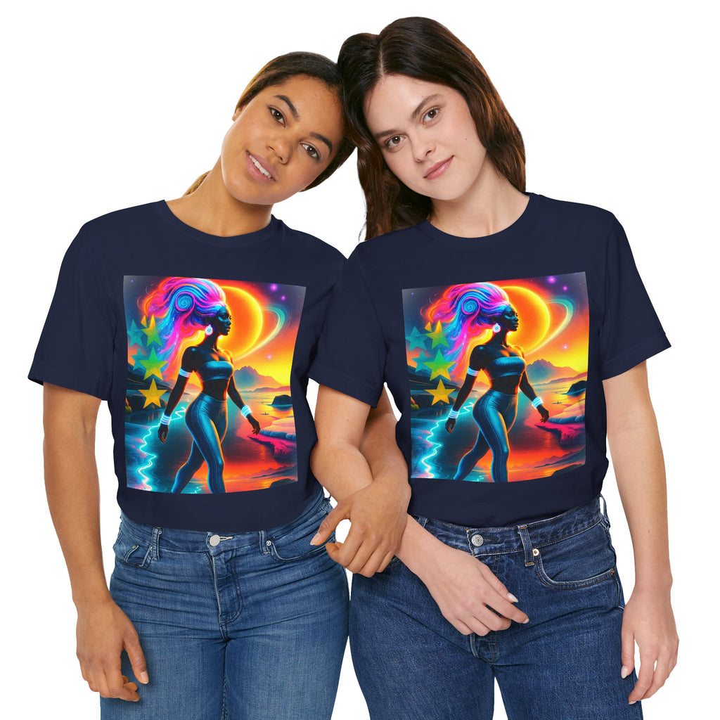 Futuristic Cosmic Goddess Graphic Woman's T-Shirt
