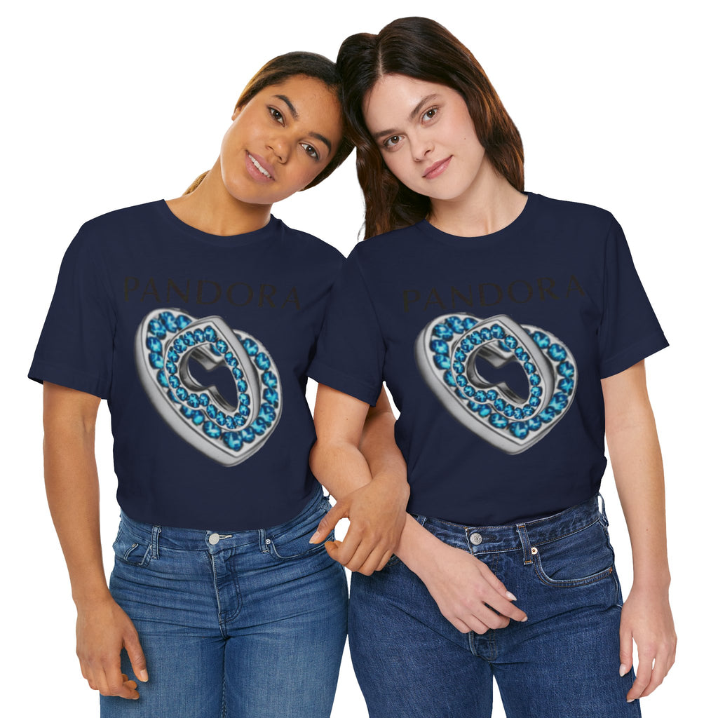 Pandora  Blue Double Mesh Infinity Heart Tee