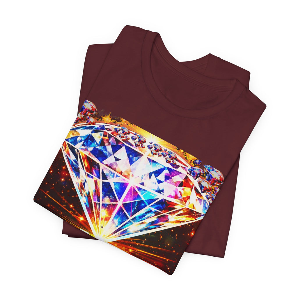 Rare Diamond Graphic Tee — Sparkling 'RARE' Gemstone T-Shirt
