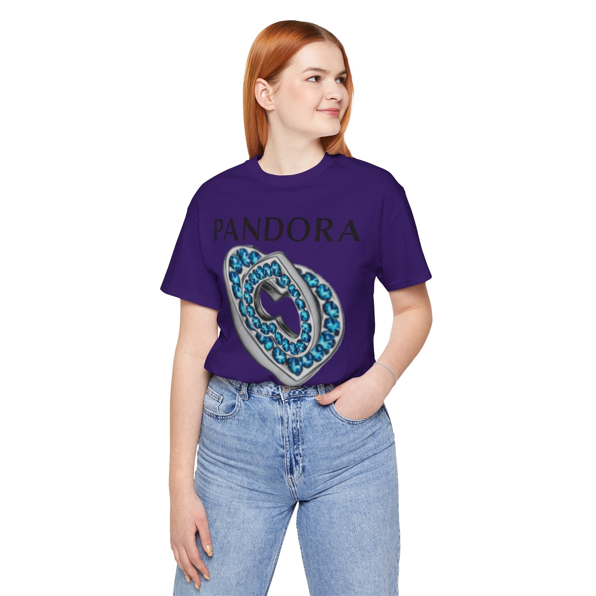 Pandora  Blue Double Mesh Infinity Heart Tee