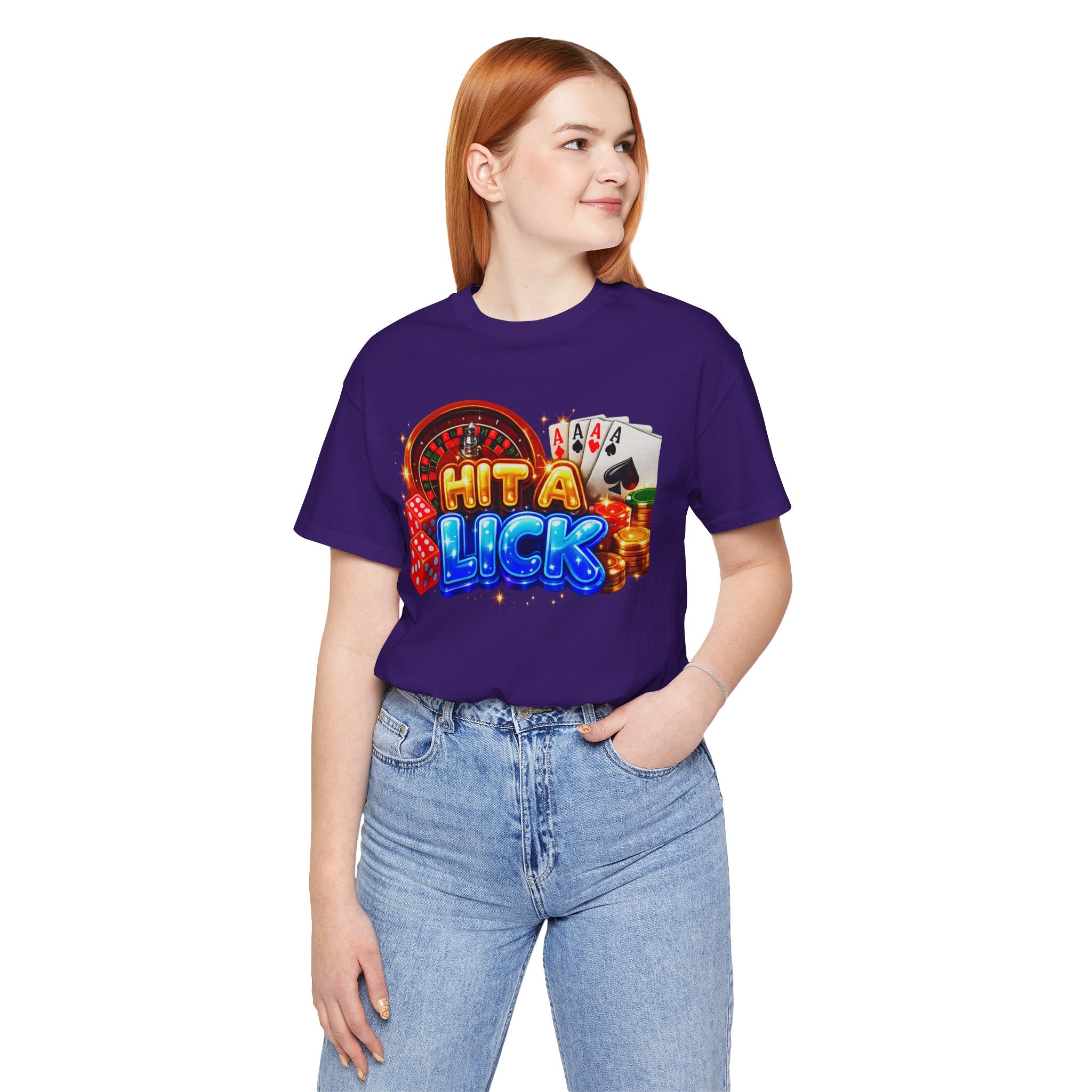 "Hit a Lick" Gamblers Women's Statement Graphic Tee