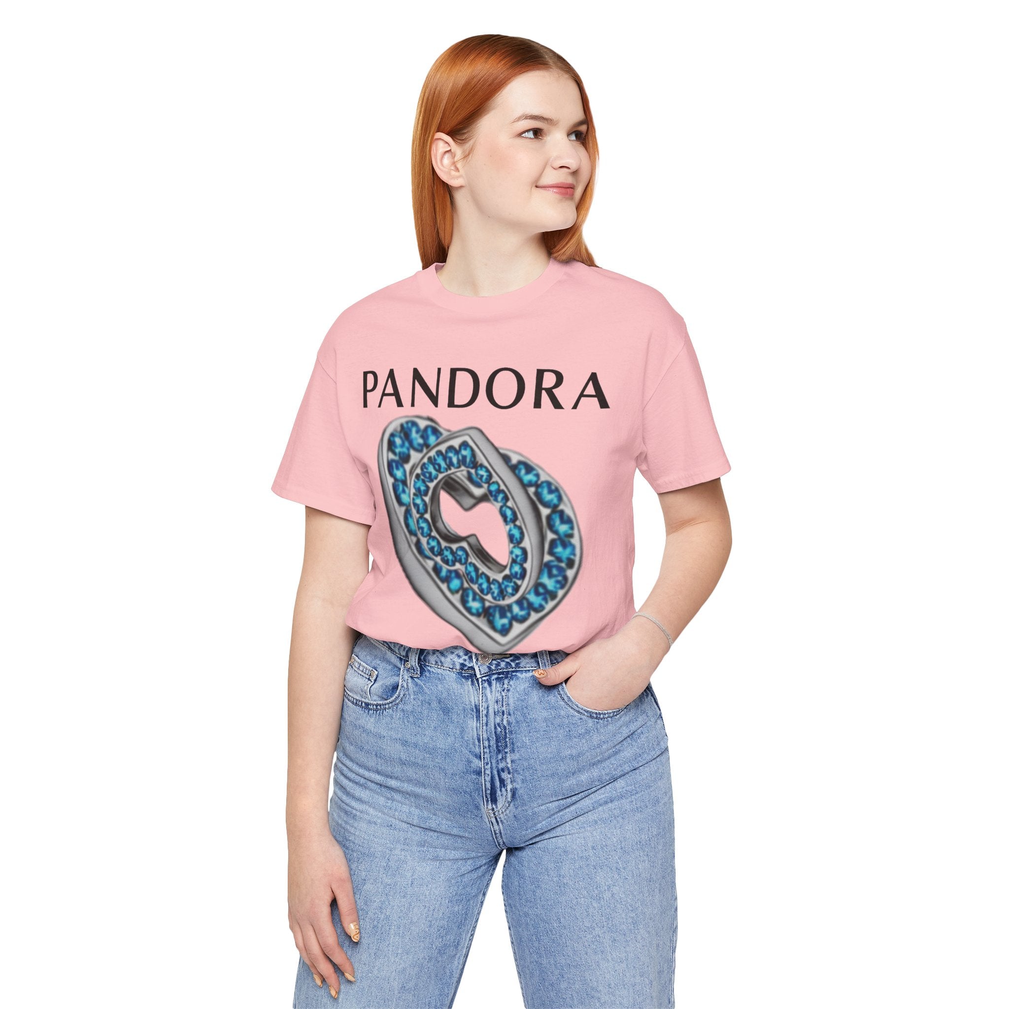 Pandora  Blue Double Mesh Infinity Heart Tee