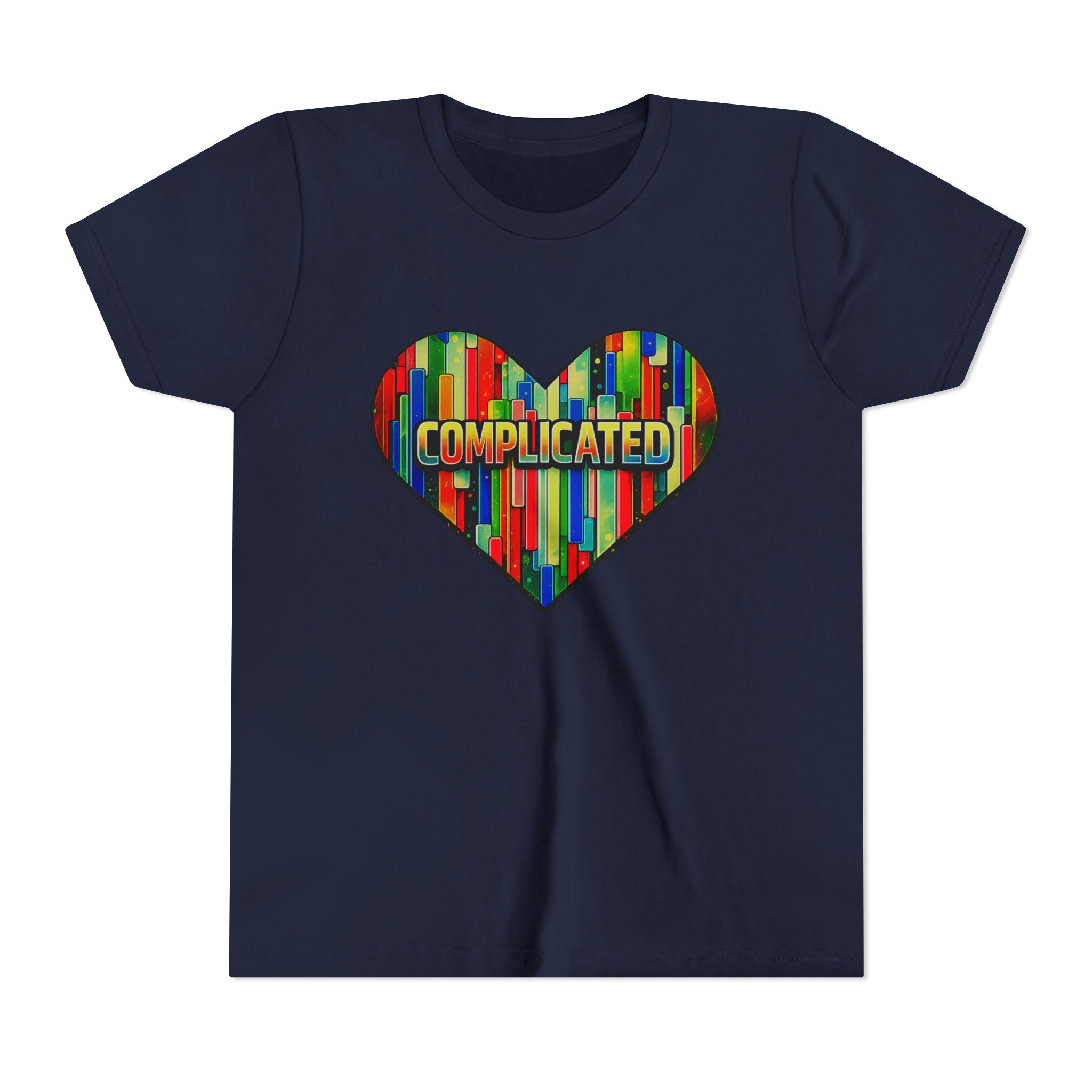 'Complicated' Graphic Heart Girls Tee