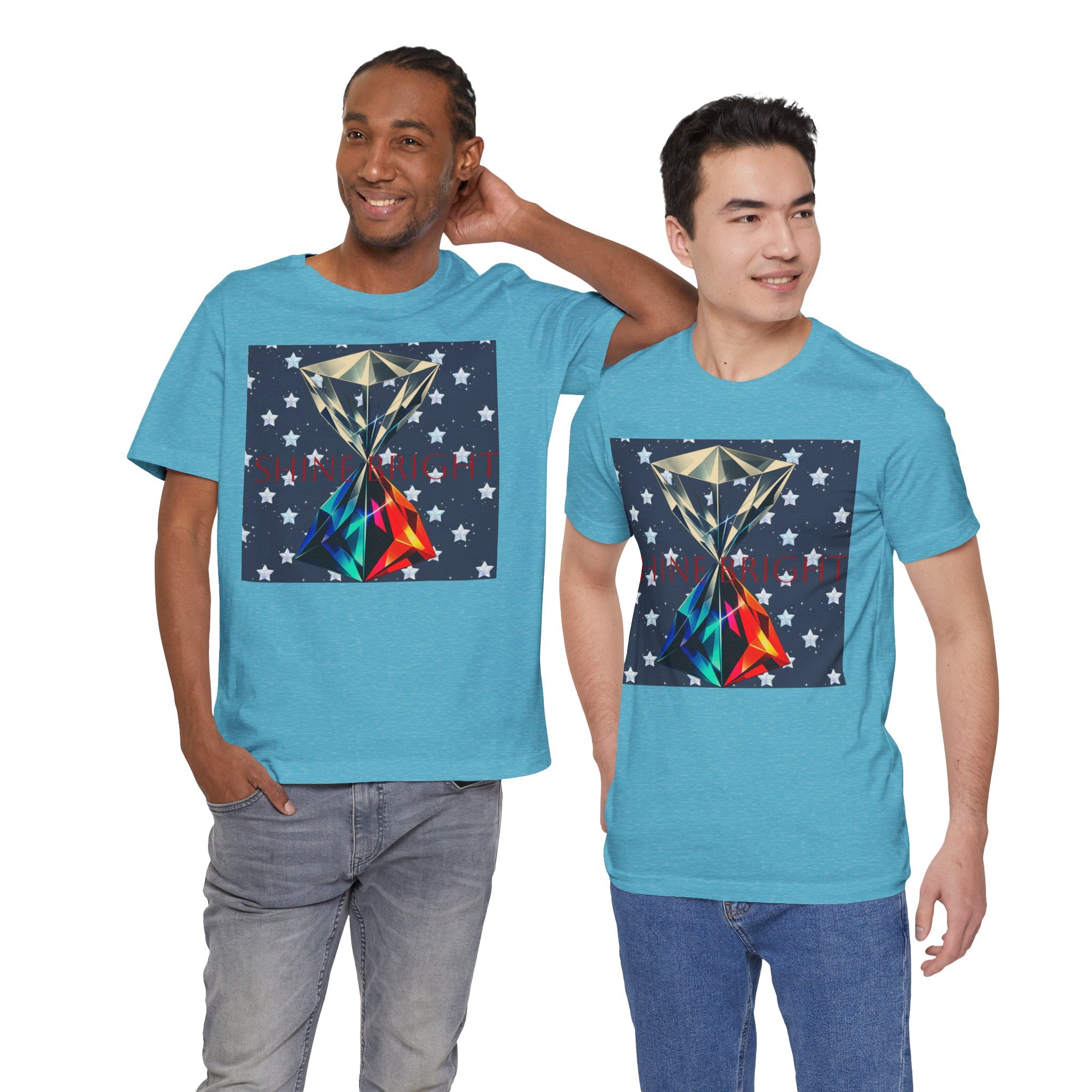 SHINE BRIGHT WHEN IT'S YOUR TIME DIAMOND & STAR GRAPHIC UNISEX TEE