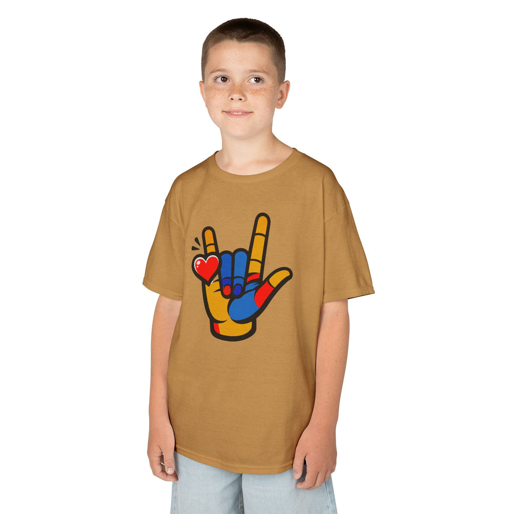 'I Love You' Graphic Universal Hand Sign Boy's Unisex Tee