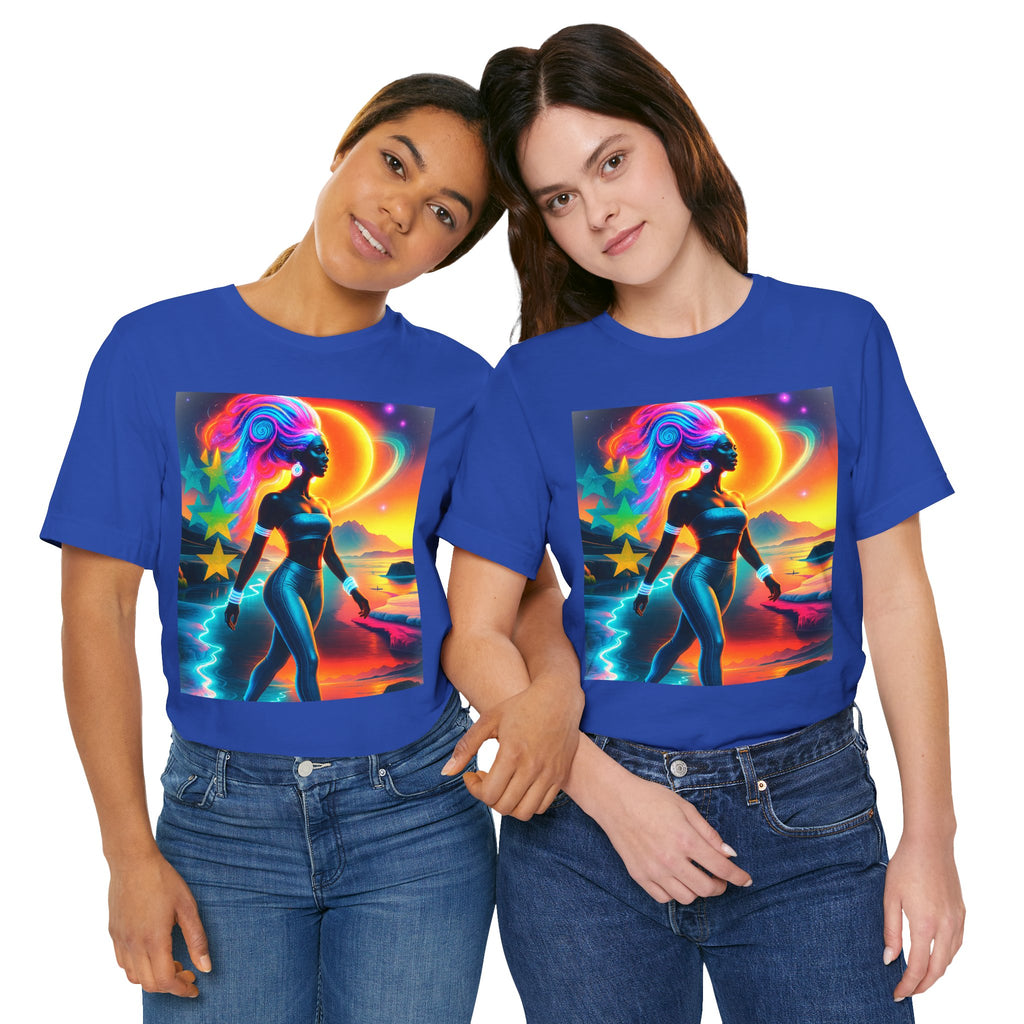 Futuristic Cosmic Goddess Graphic Woman's T-Shirt