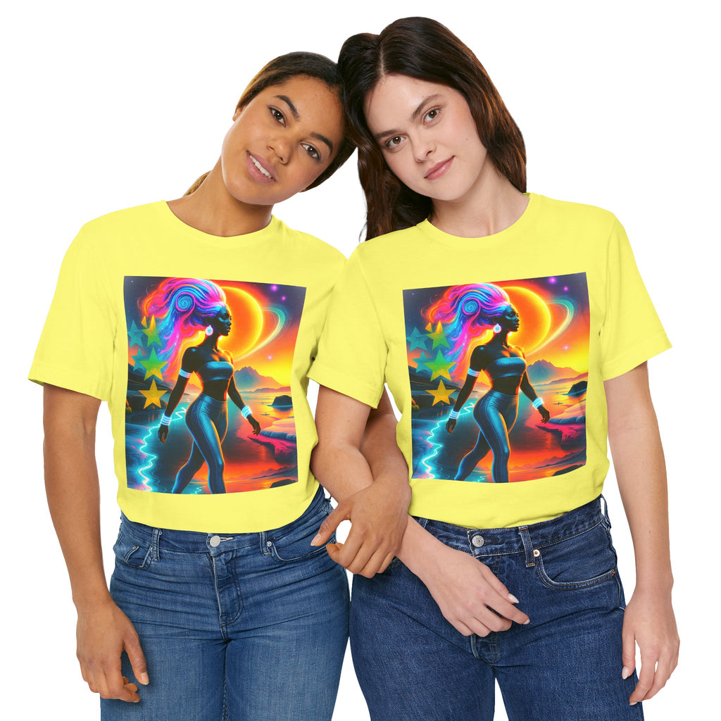 Futuristic Cosmic Goddess Graphic Woman's T-Shirt