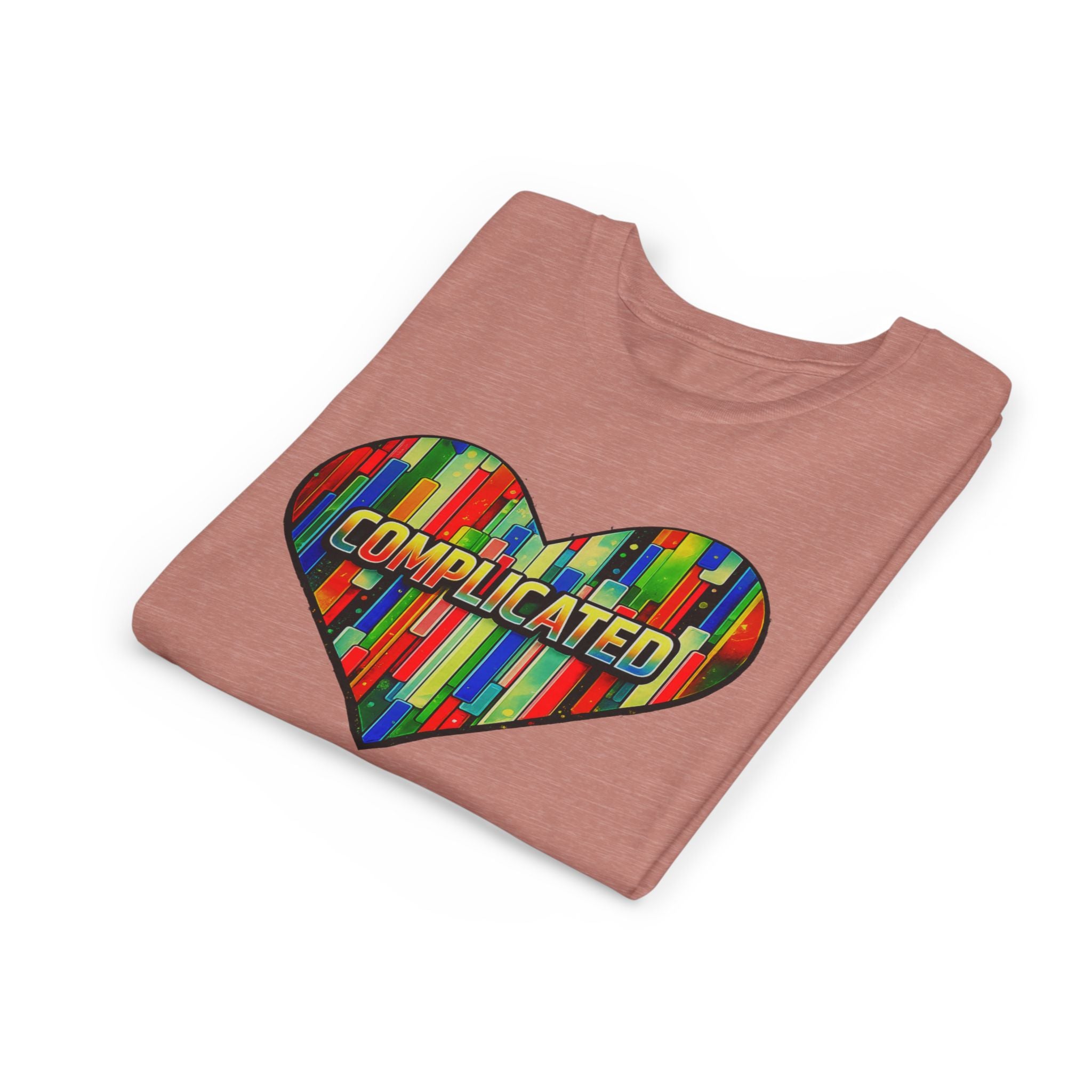 'Complicated' Graphic Heart Girls Tee