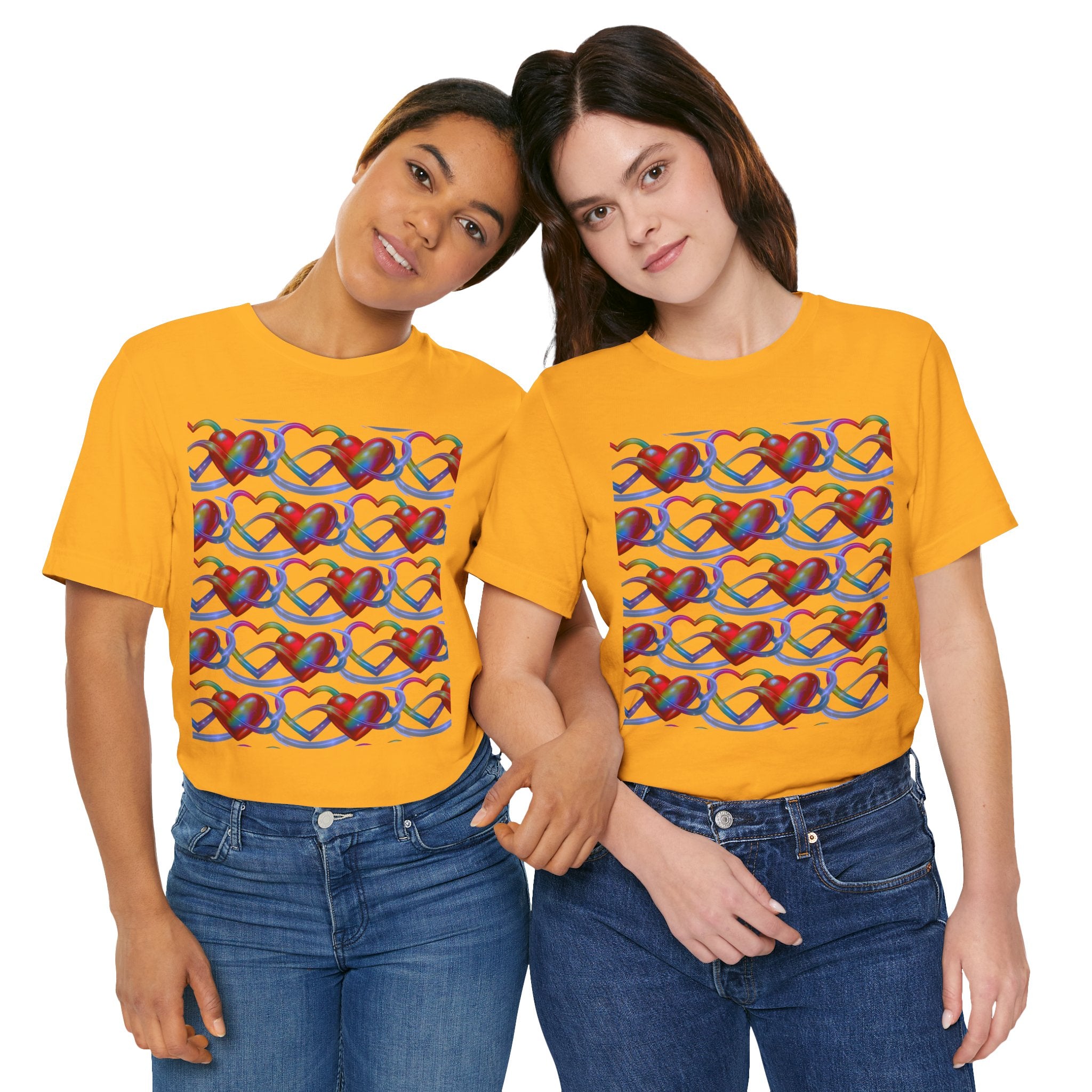 Heart's Intertwined Graphic Pattern Woman's Tee