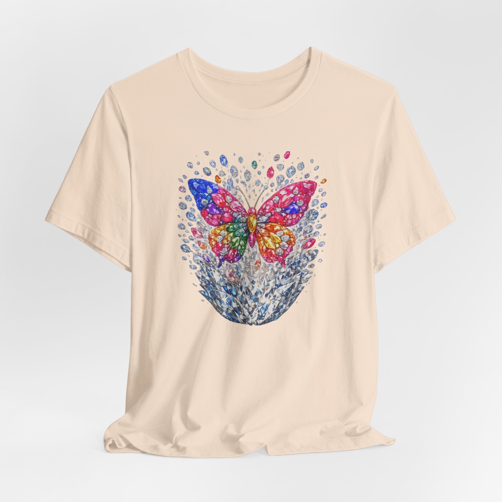 Diamond Burst Butterfly Graphic  Tee —