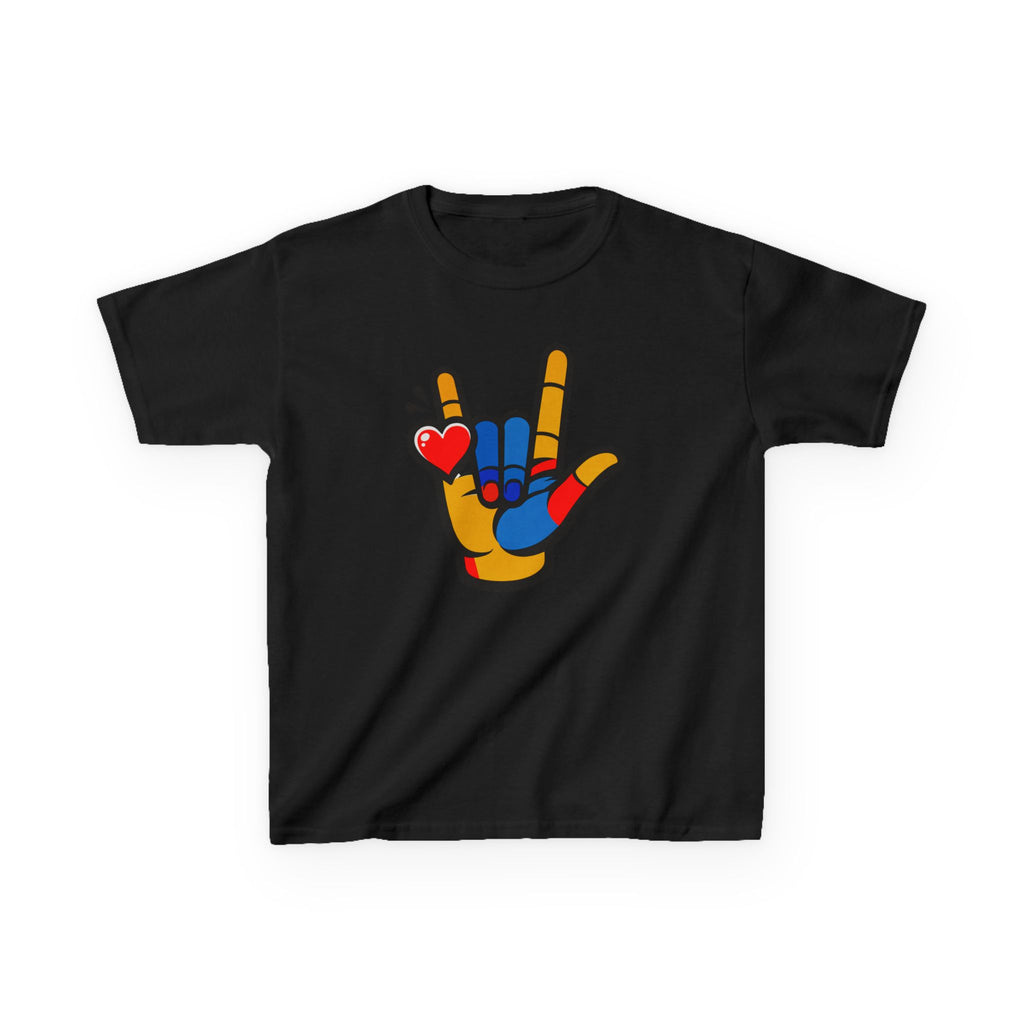 'I Love You' Graphic Universal Hand Sign Boy's Unisex Tee