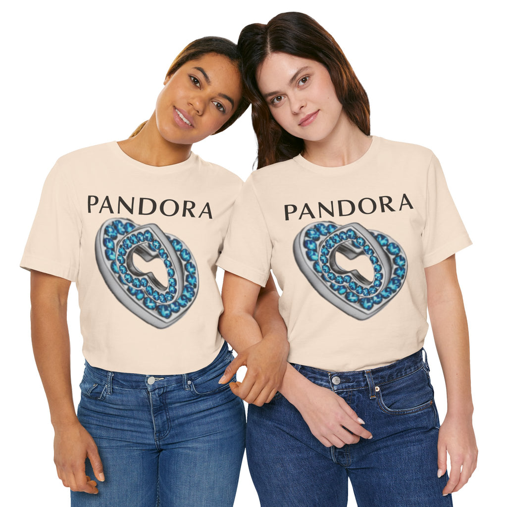 Pandora  Blue Double Mesh Infinity Heart Tee