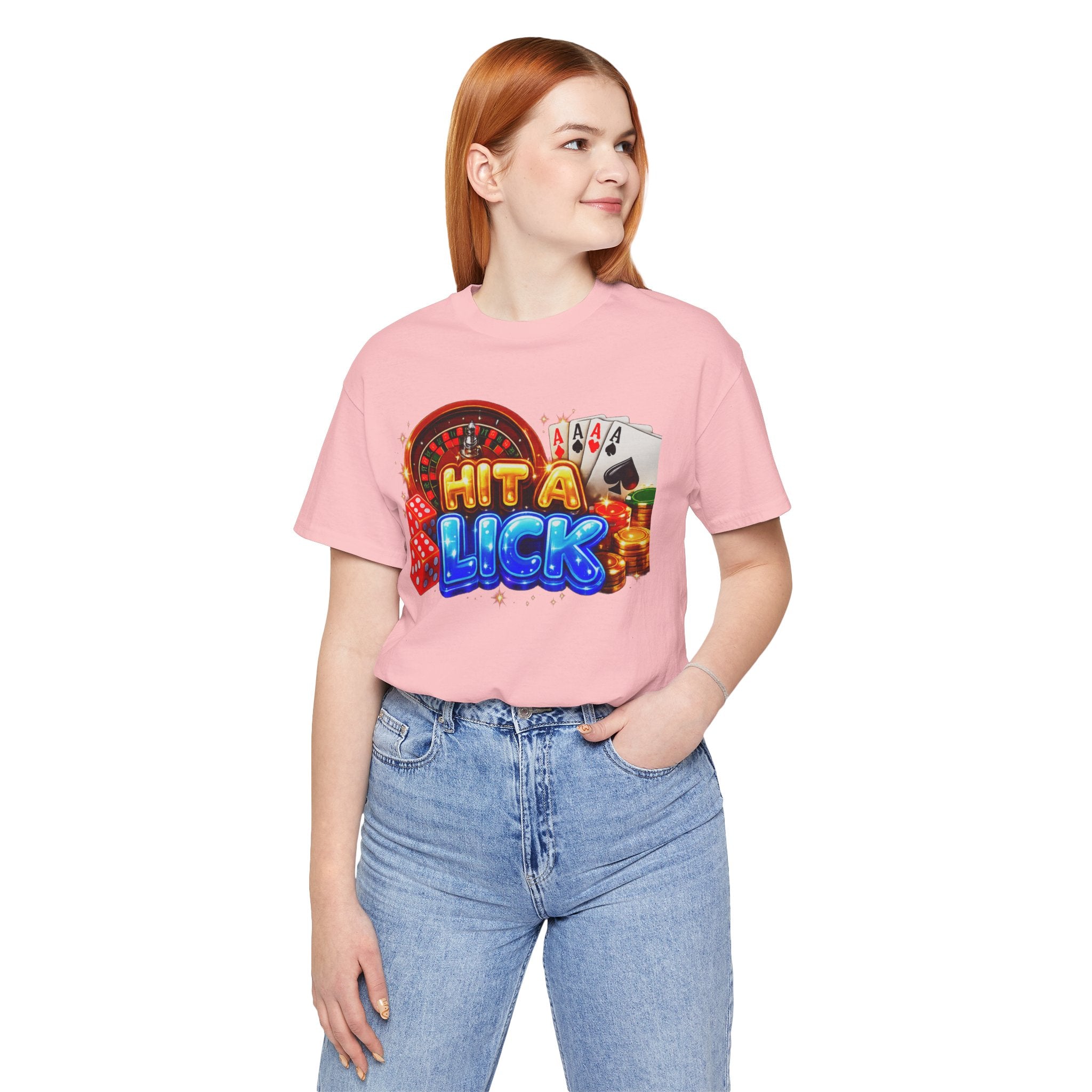"Hit a Lick" Gamblers Women's Statement Graphic Tee