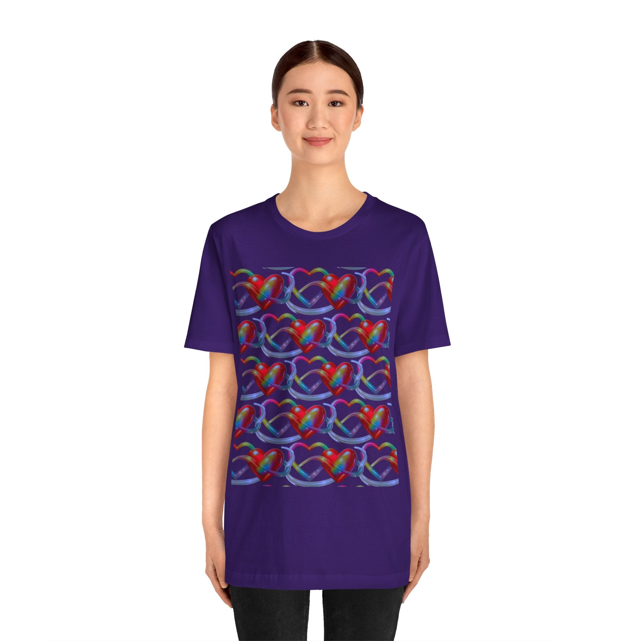 Heart's Intertwined Graphic Pattern Woman's Tee