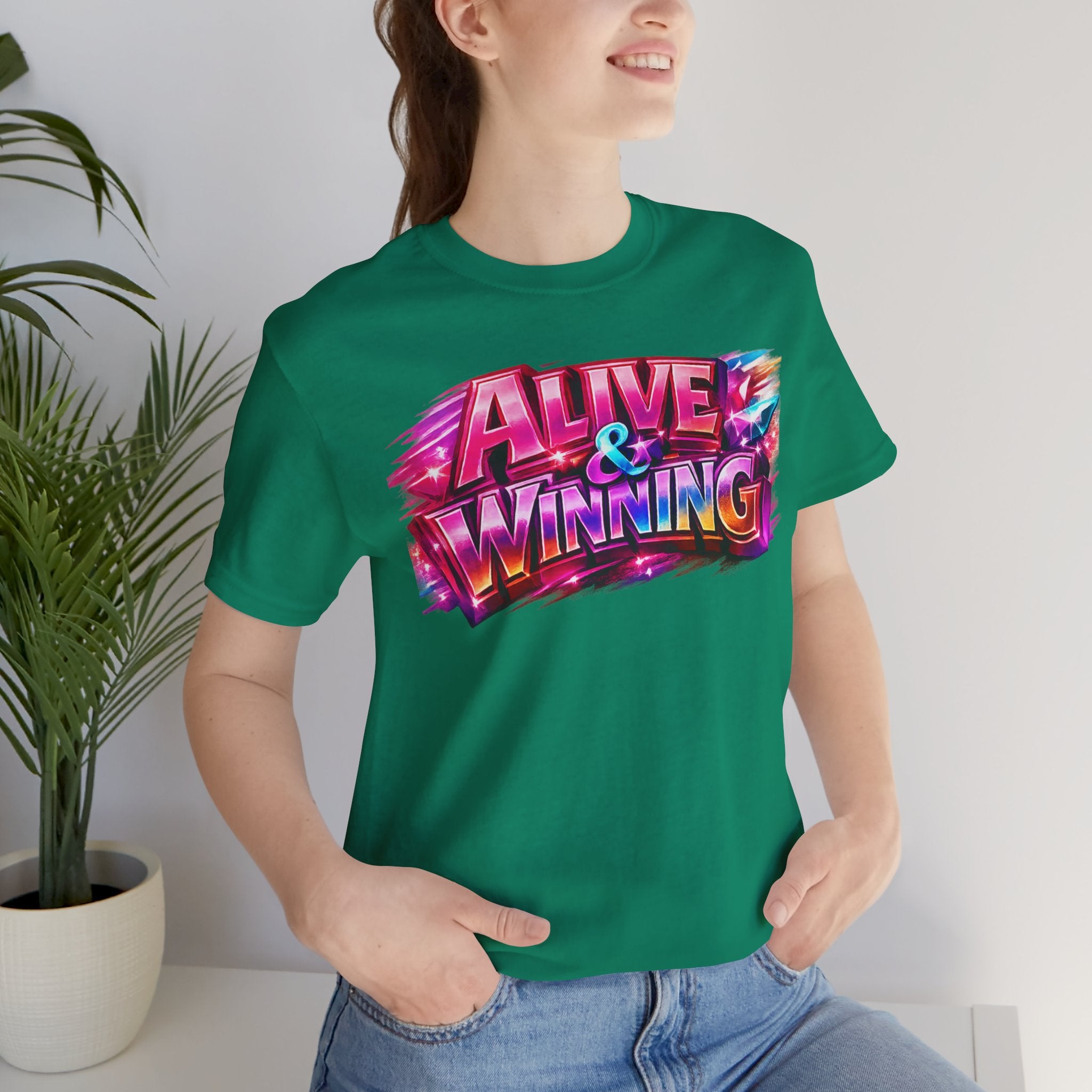 Alive & Winning Statement Graphic Tee
