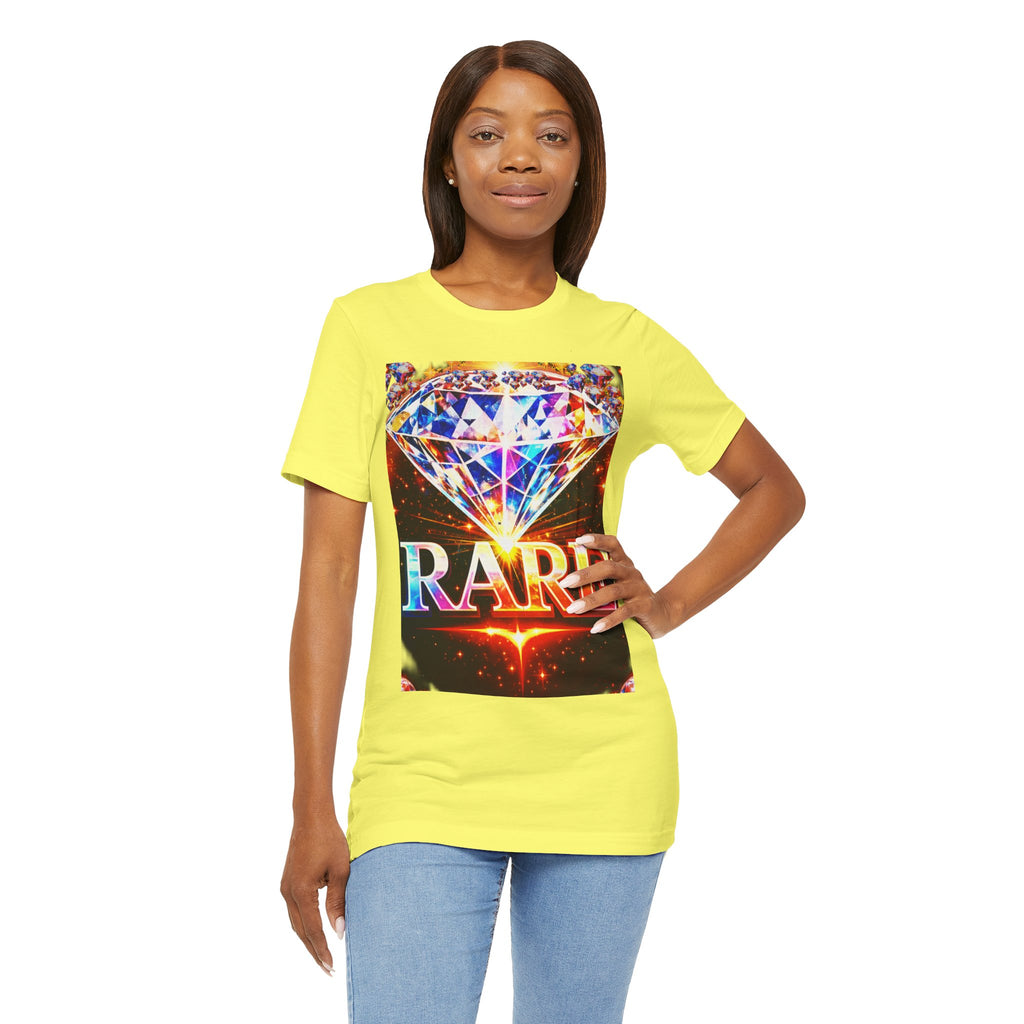 Rare Diamond Graphic Tee — Sparkling 'RARE' Gemstone T-Shirt