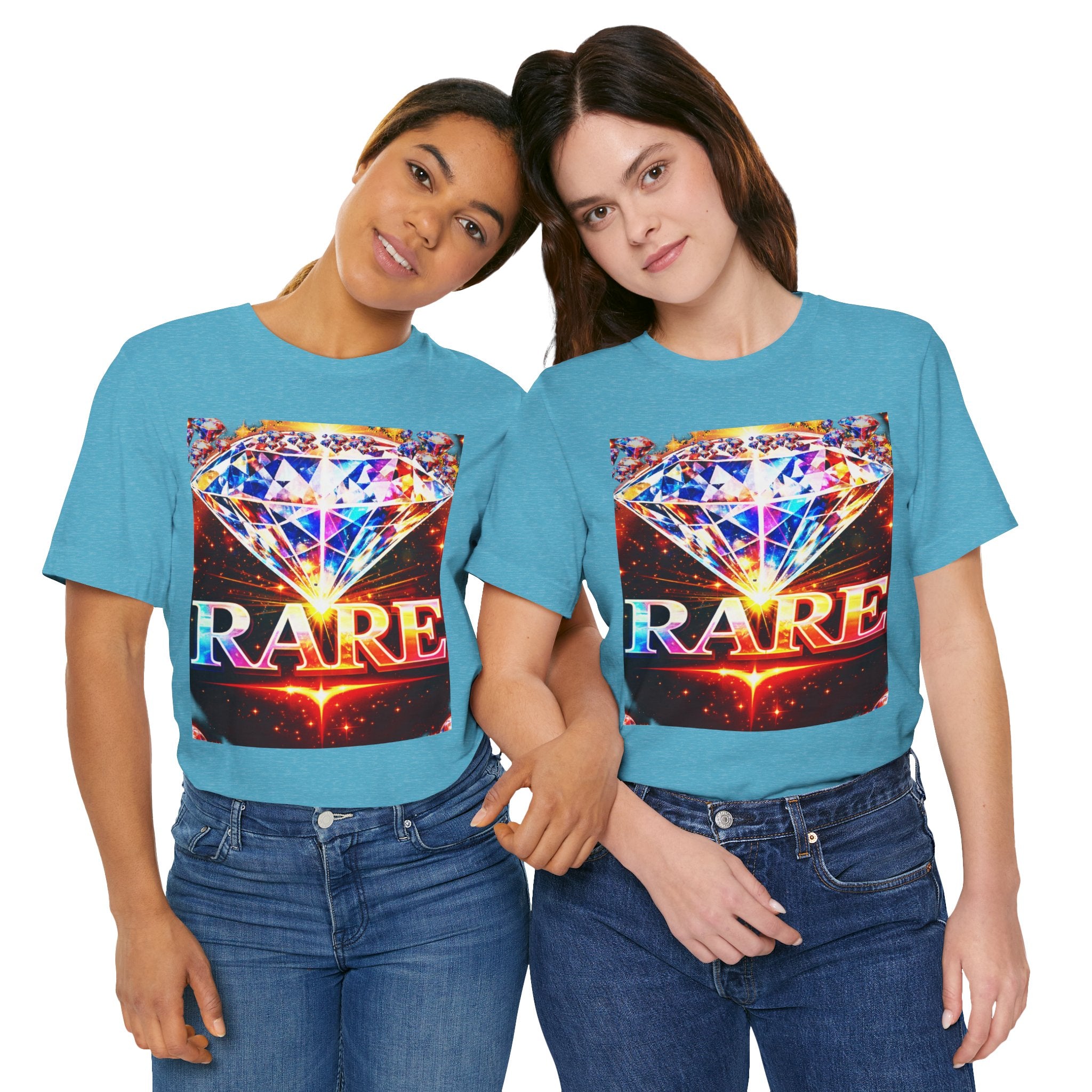 Rare Diamond Graphic Tee — Sparkling 'RARE' Gemstone T-Shirt