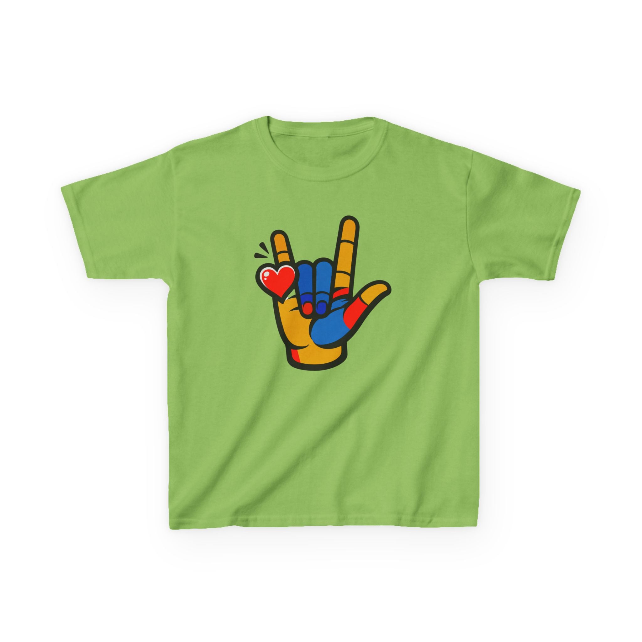 'I Love You' Graphic Universal Hand Sign Boy's Unisex Tee