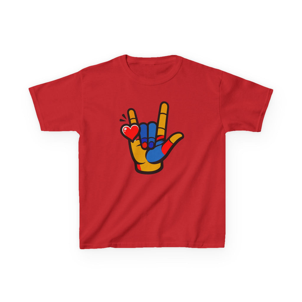 'I Love You' Graphic Universal Hand Sign Boy's Unisex Tee