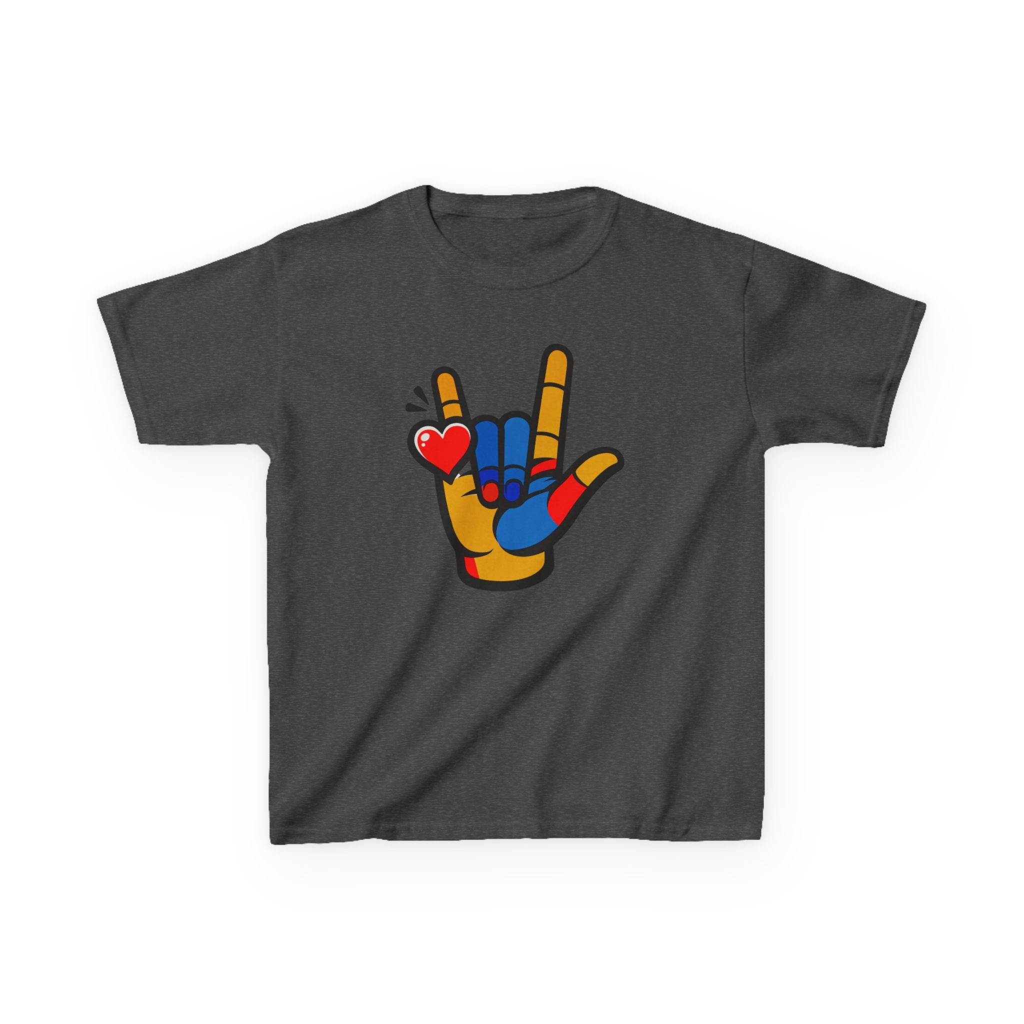 'I Love You' Graphic Universal Hand Sign Boy's Unisex Tee
