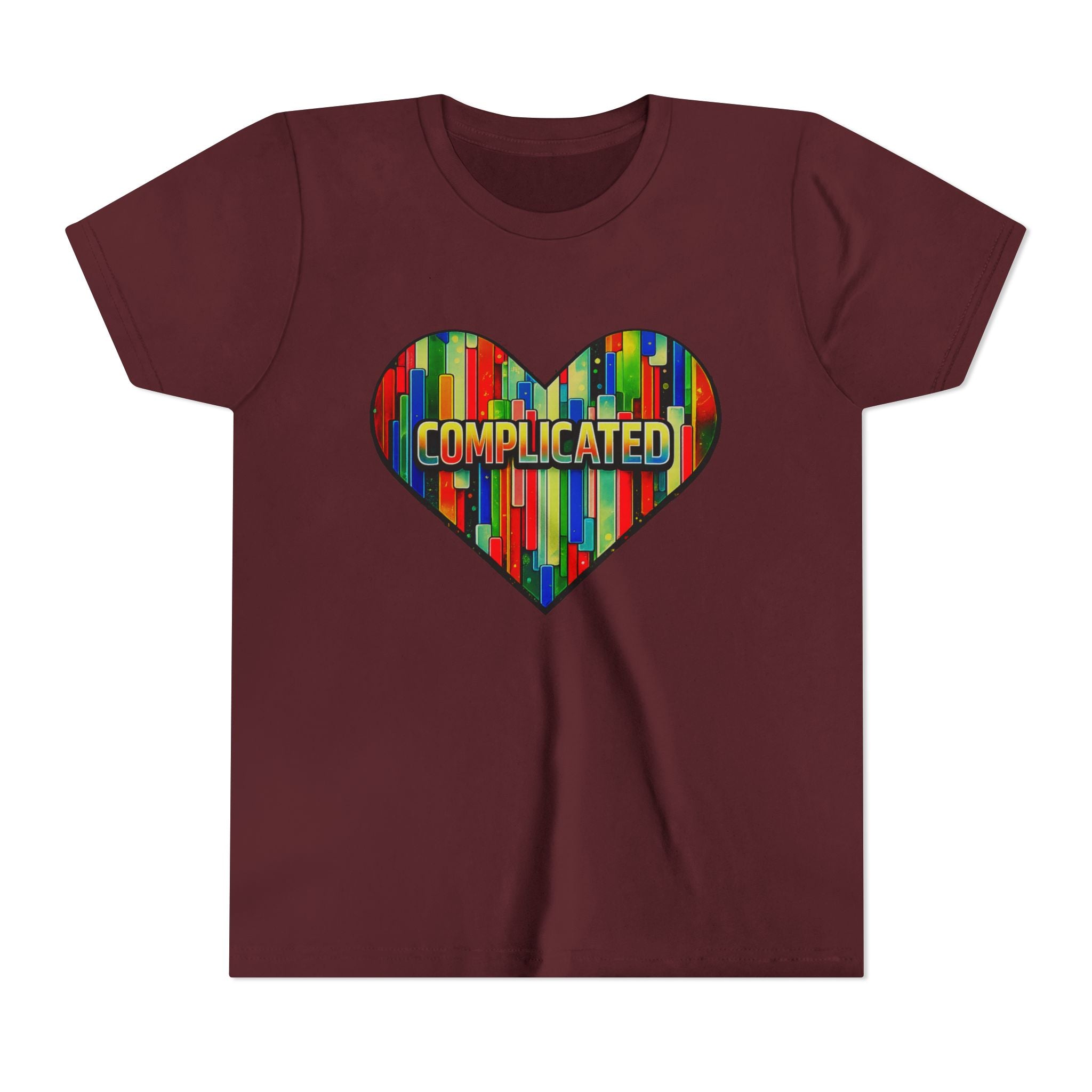 'Complicated' Graphic Heart Girls Tee