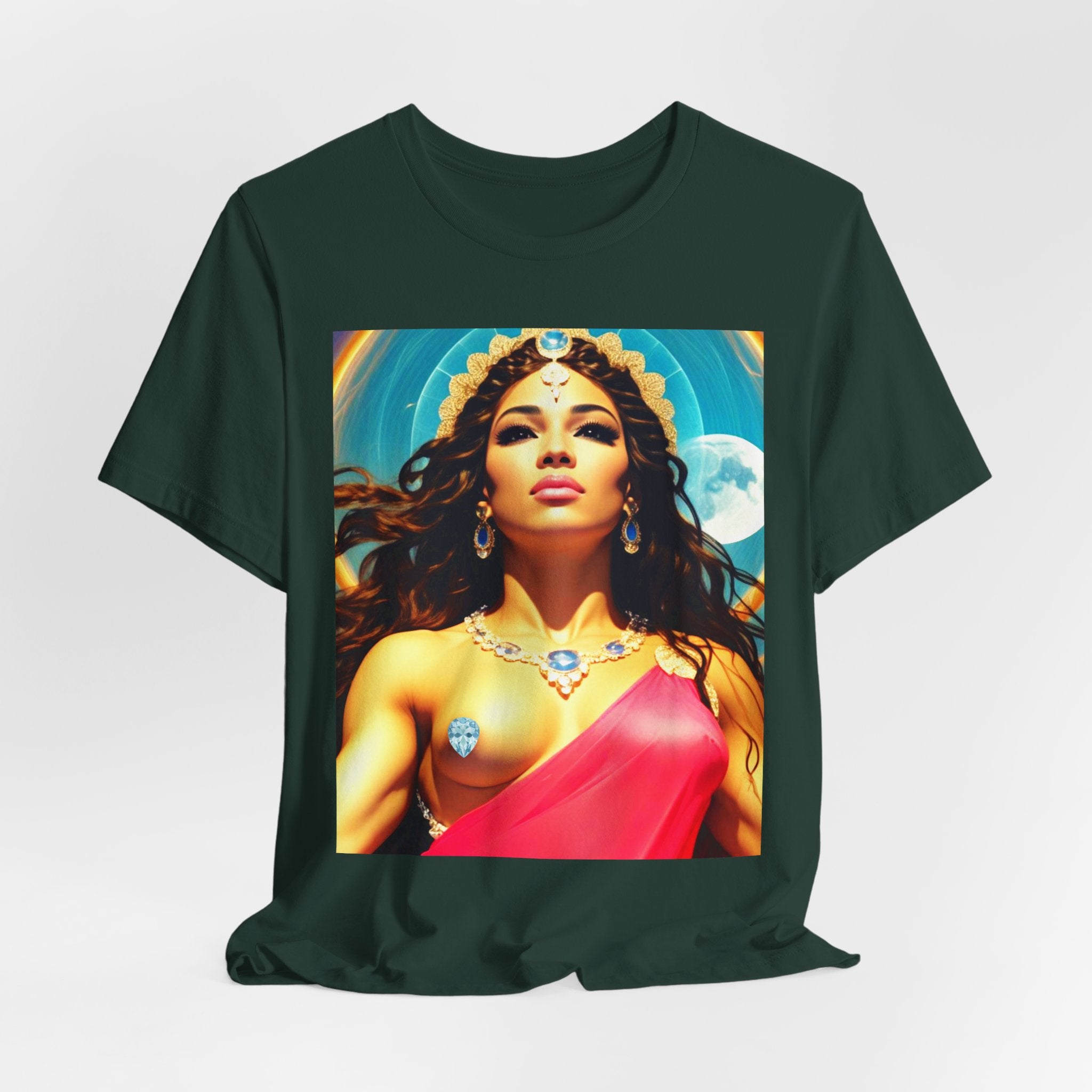 Goddess Creates World Graphic Portrait Woman's Unisex Tee