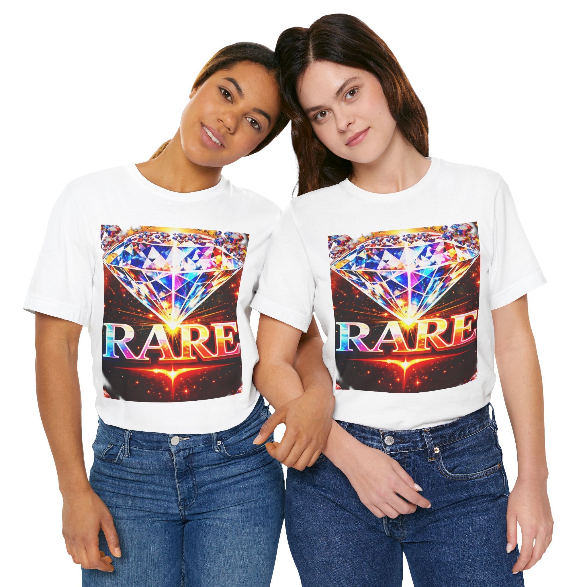Rare Diamond Graphic Tee — Sparkling 'RARE' Gemstone T-Shirt