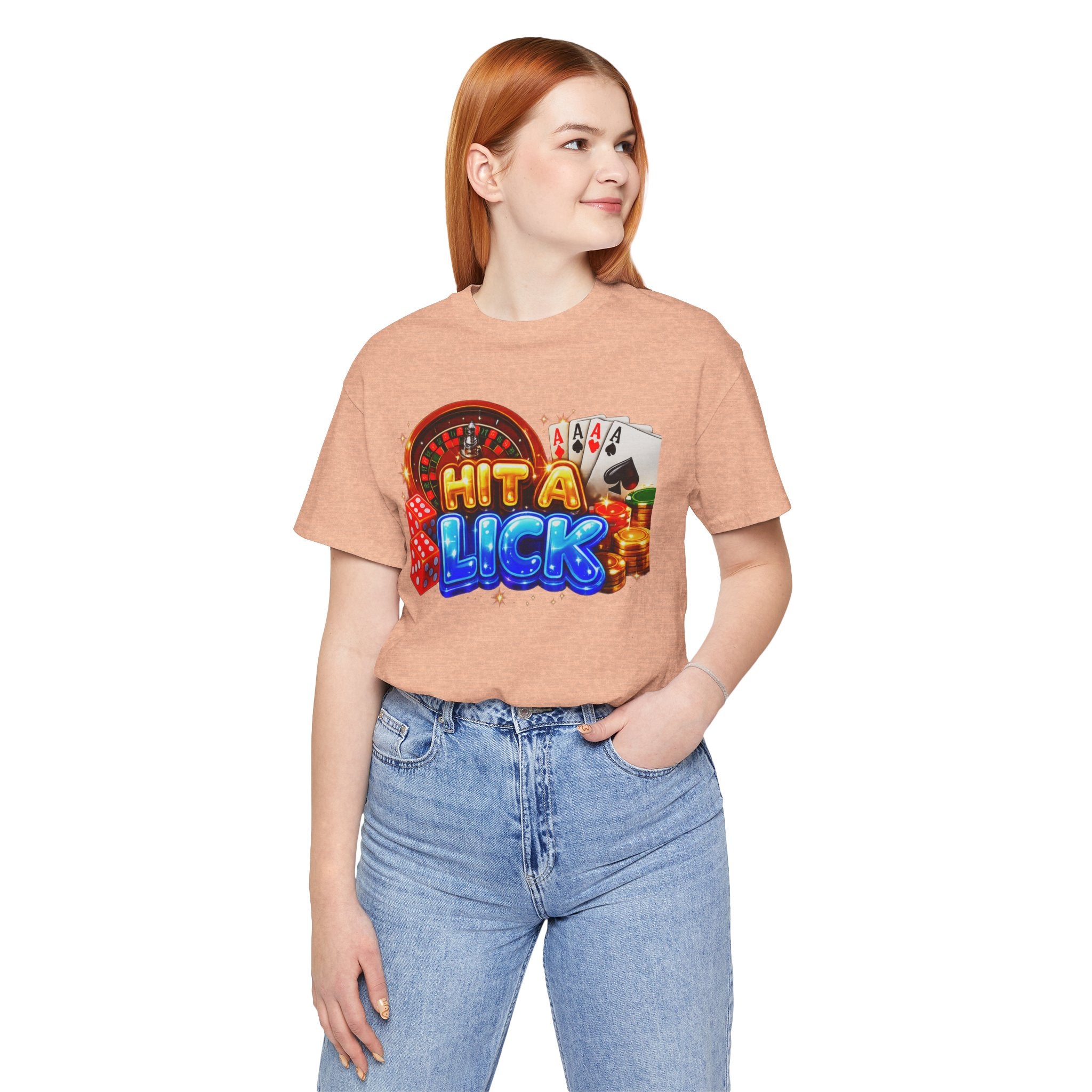 "Hit a Lick" Gamblers Women's Statement Graphic Tee