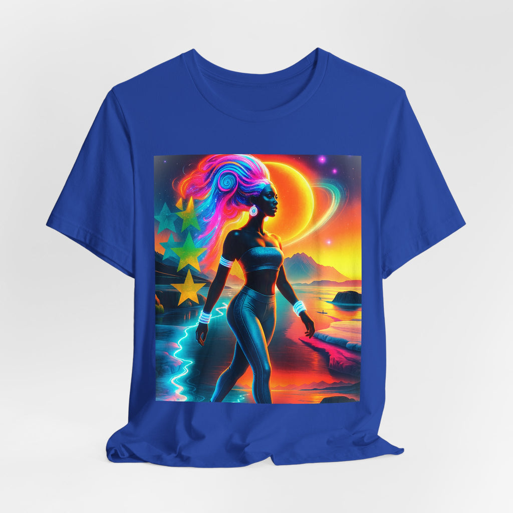 Futuristic Cosmic Goddess Graphic Woman's T-Shirt