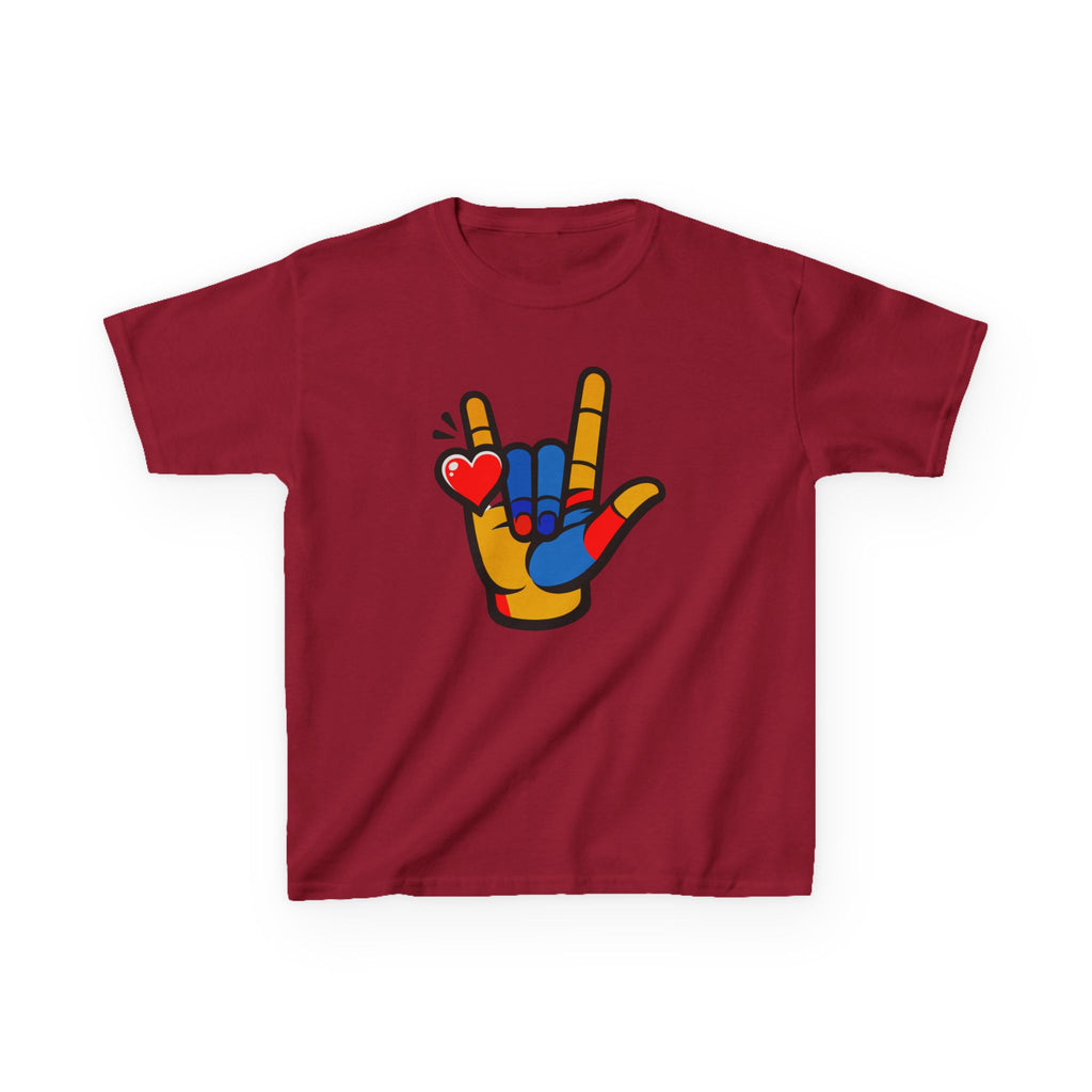 'I Love You' Graphic Universal Hand Sign Boy's Unisex Tee