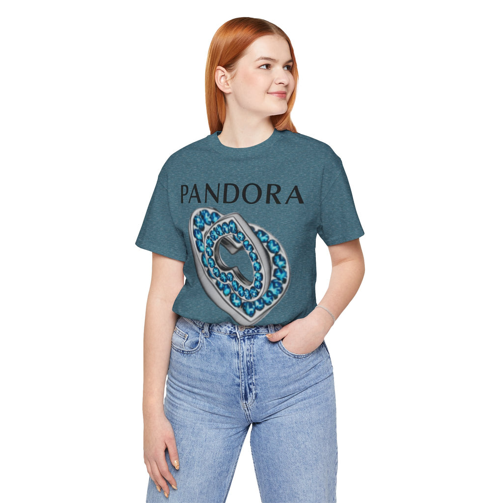 Pandora  Blue Double Mesh Infinity Heart Tee