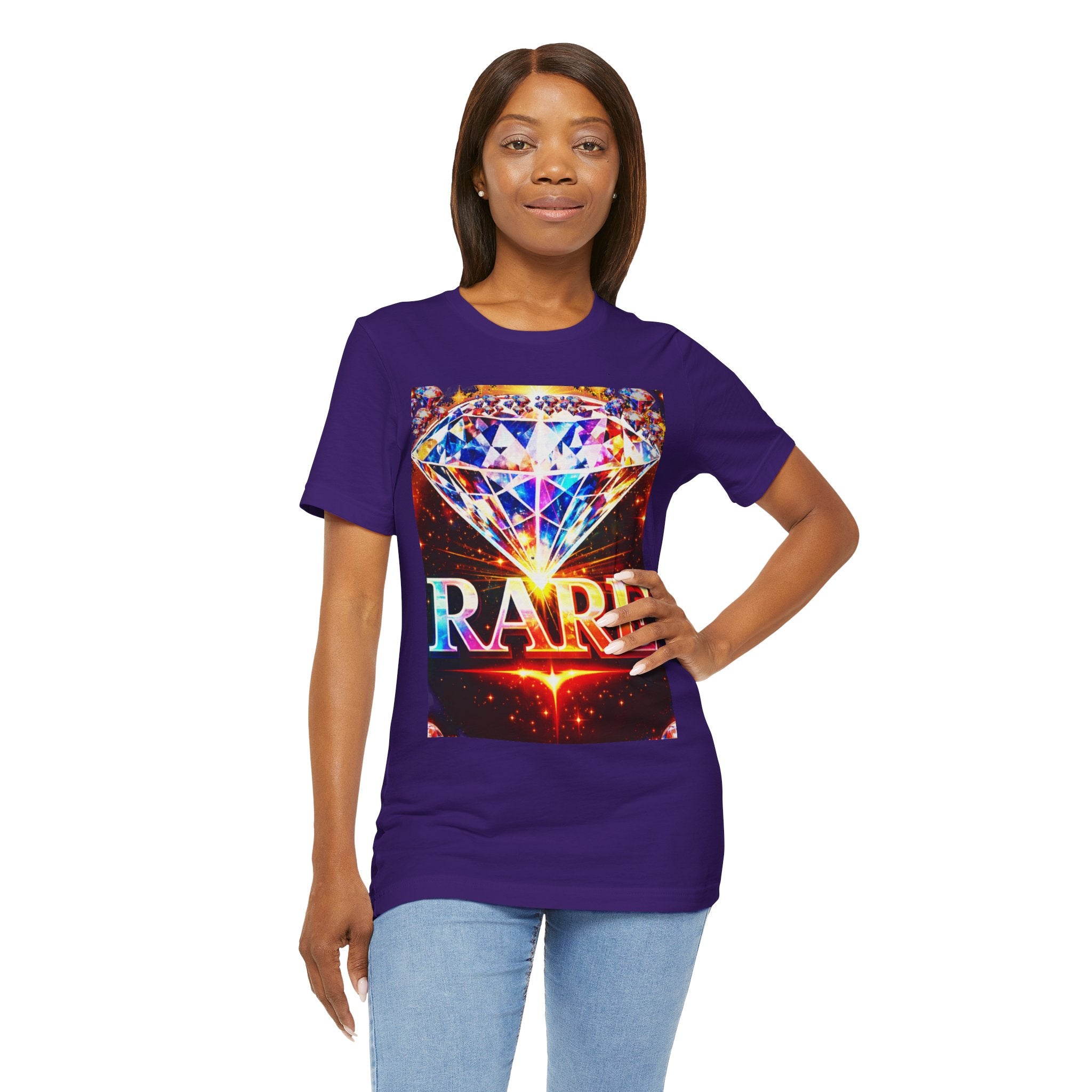 Rare Diamond Graphic Tee — Sparkling 'RARE' Gemstone T-Shirt