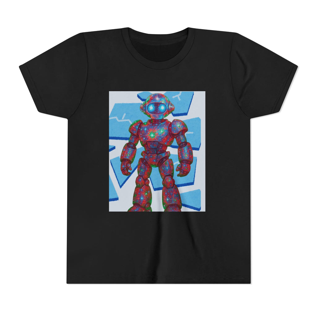 Robot Shattered Background Graphic Tee