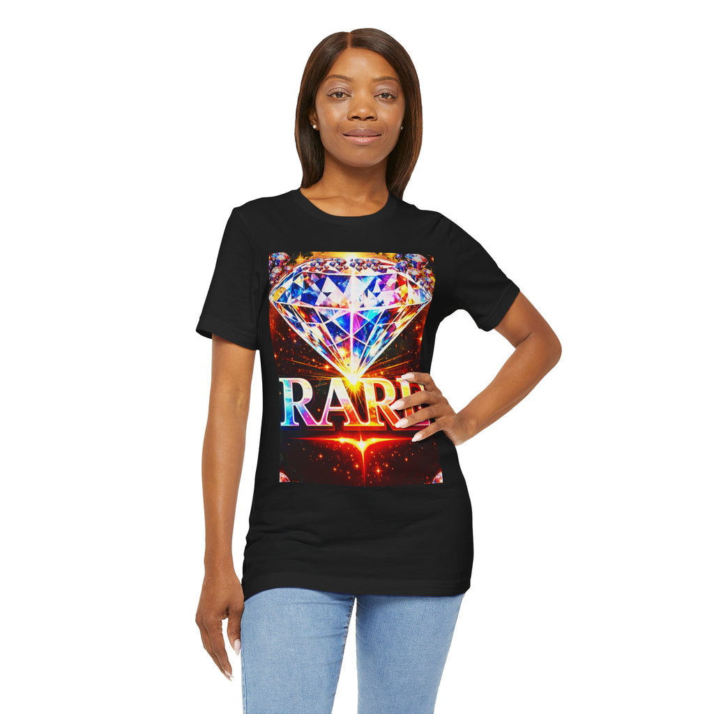 Rare Diamond Graphic Tee — Sparkling 'RARE' Gemstone T-Shirt