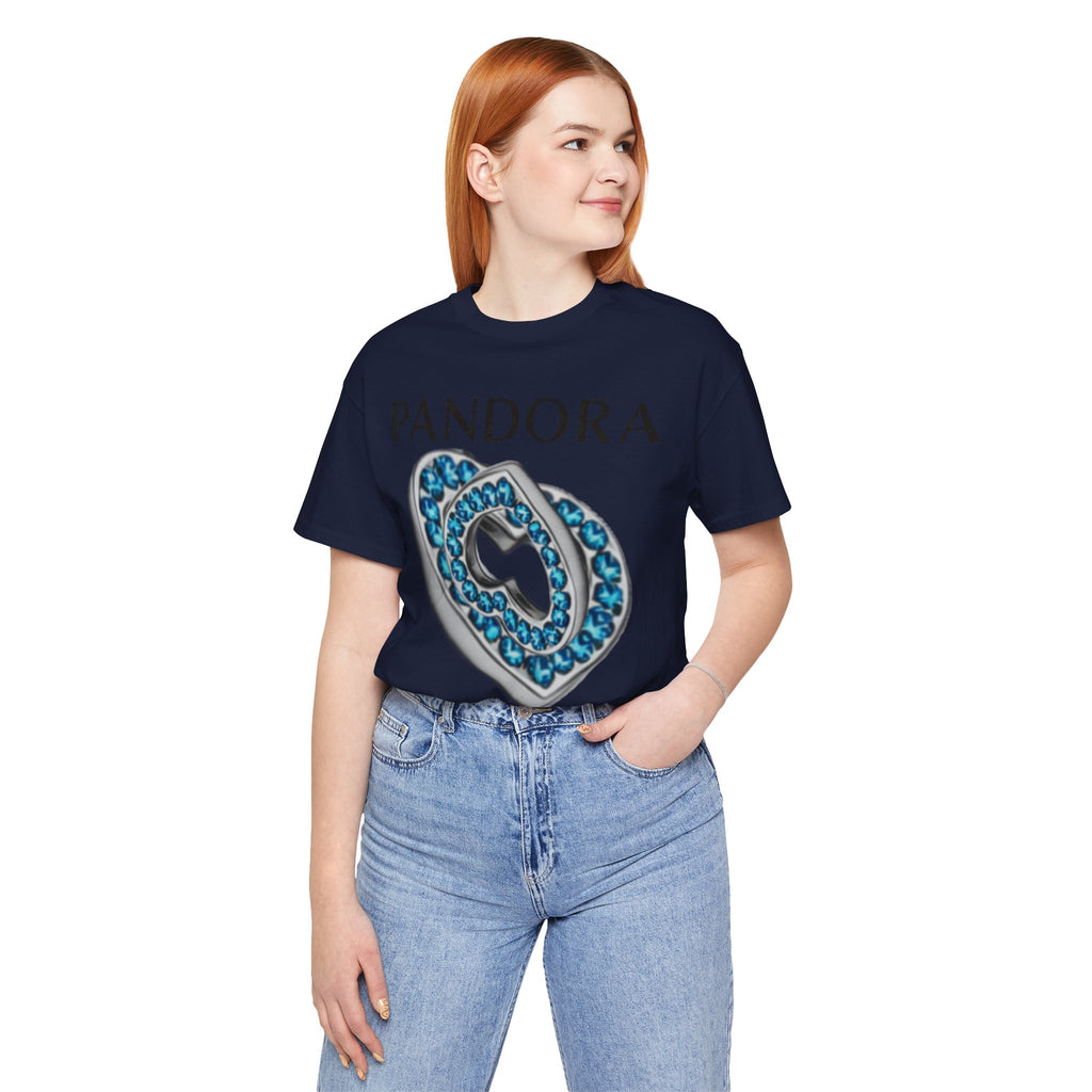 Pandora  Blue Double Mesh Infinity Heart Tee