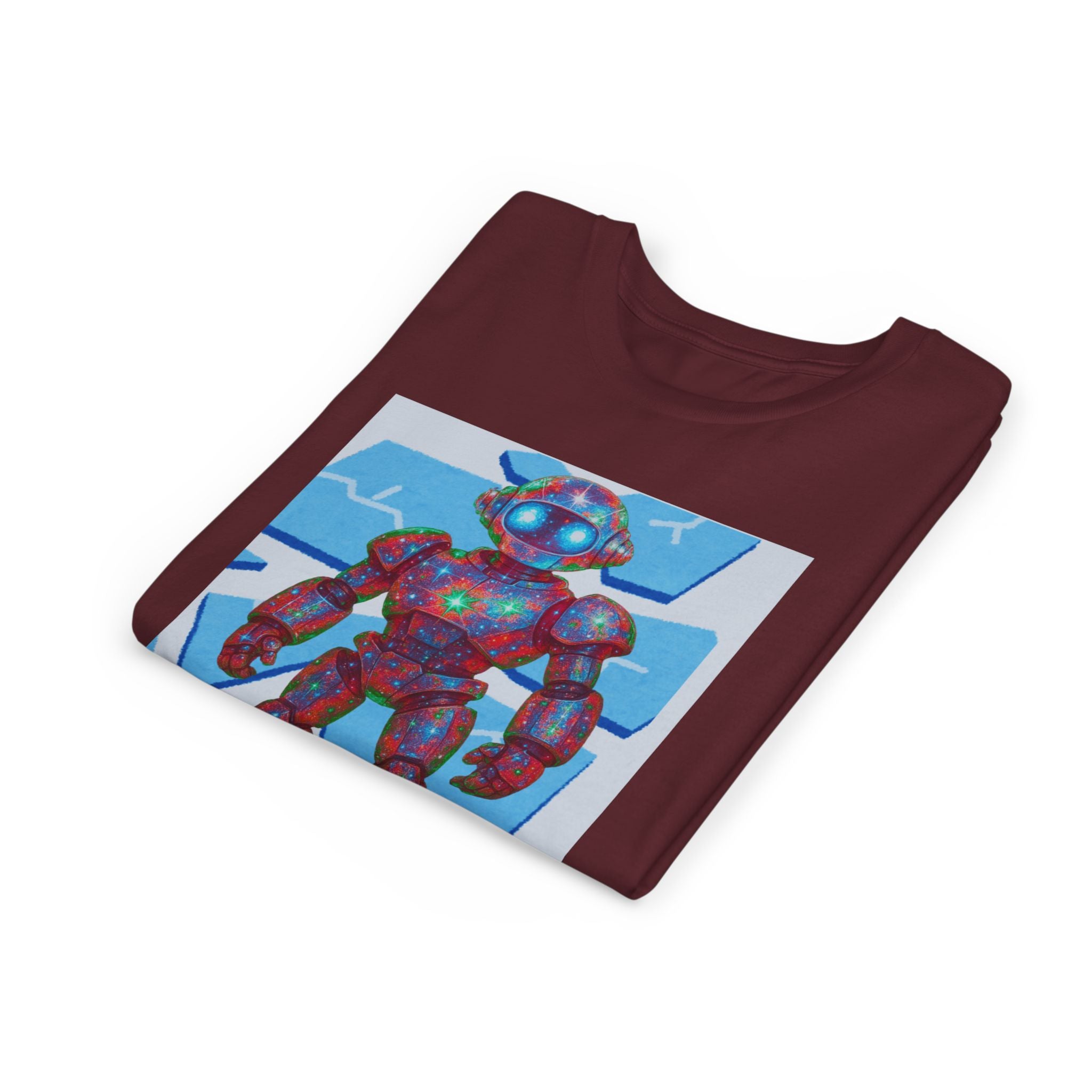 Robot Shattered Background Graphic Tee