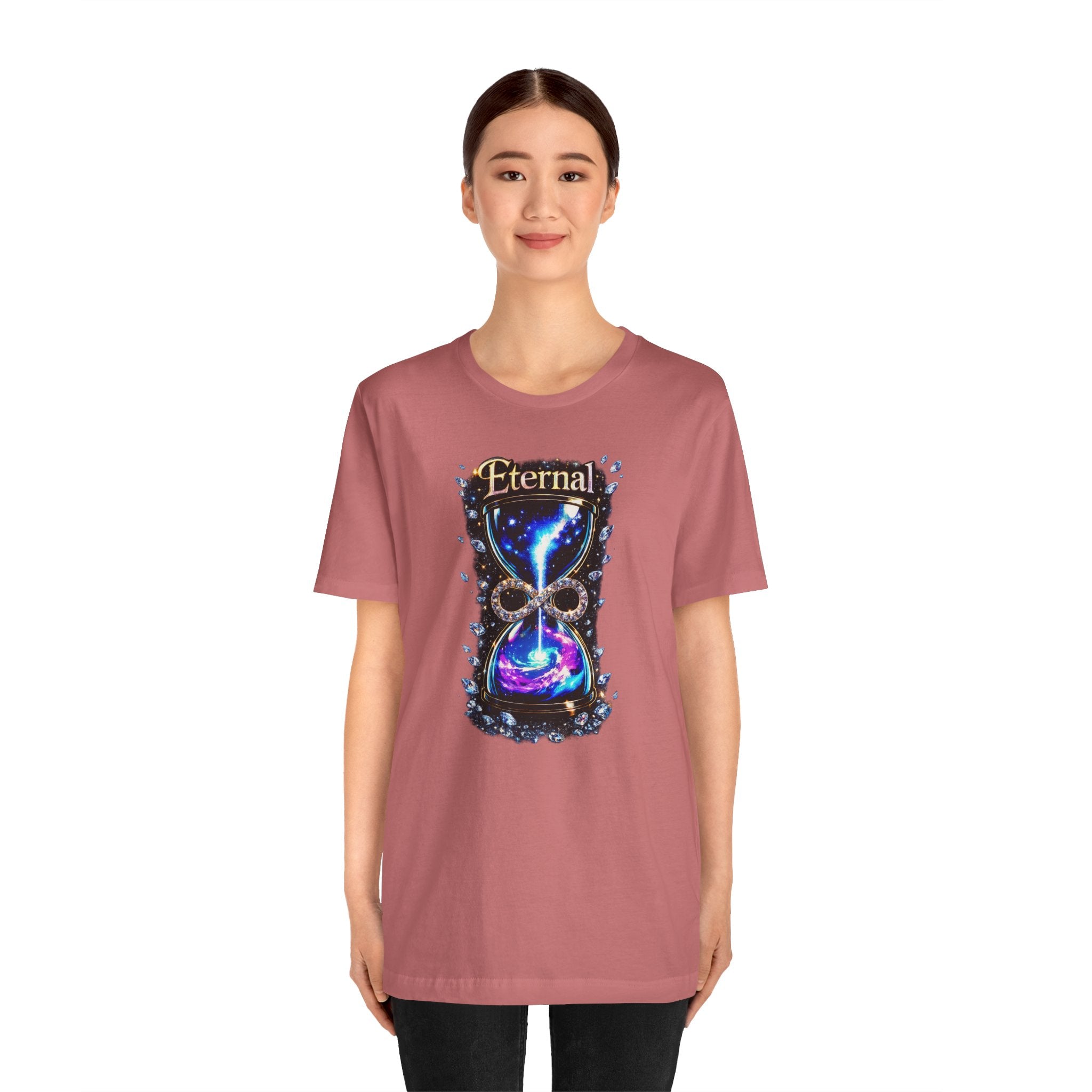 Eternal Time Hourglass Galaxy Graphic Tee