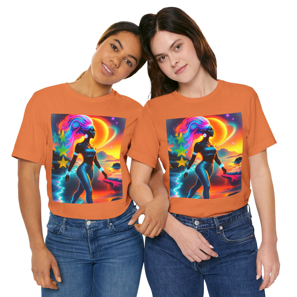 Futuristic Cosmic Goddess Graphic Woman's T-Shirt