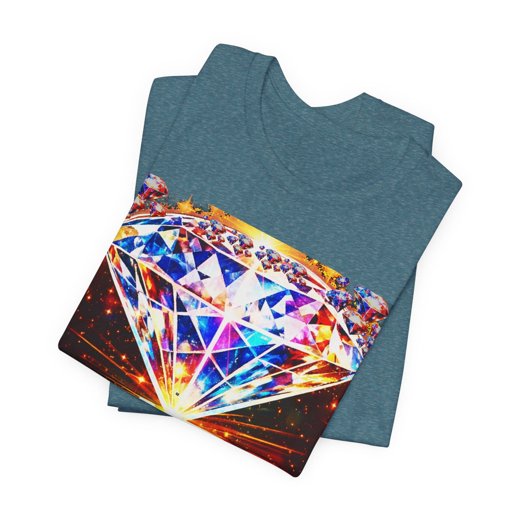 Rare Diamond Graphic Tee — Sparkling 'RARE' Gemstone T-Shirt