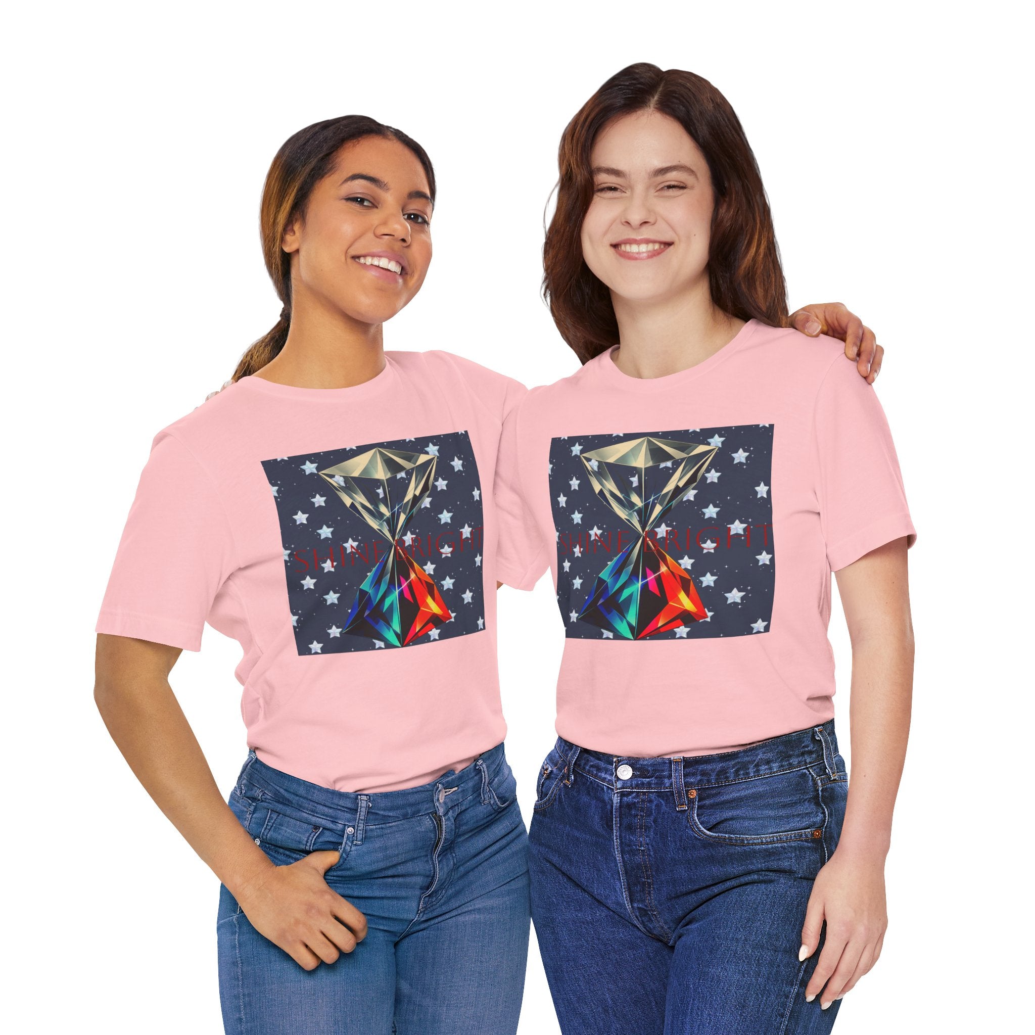 SHINE BRIGHT WHEN IT'S YOUR TIME DIAMOND & STAR GRAPHIC UNISEX TEE
