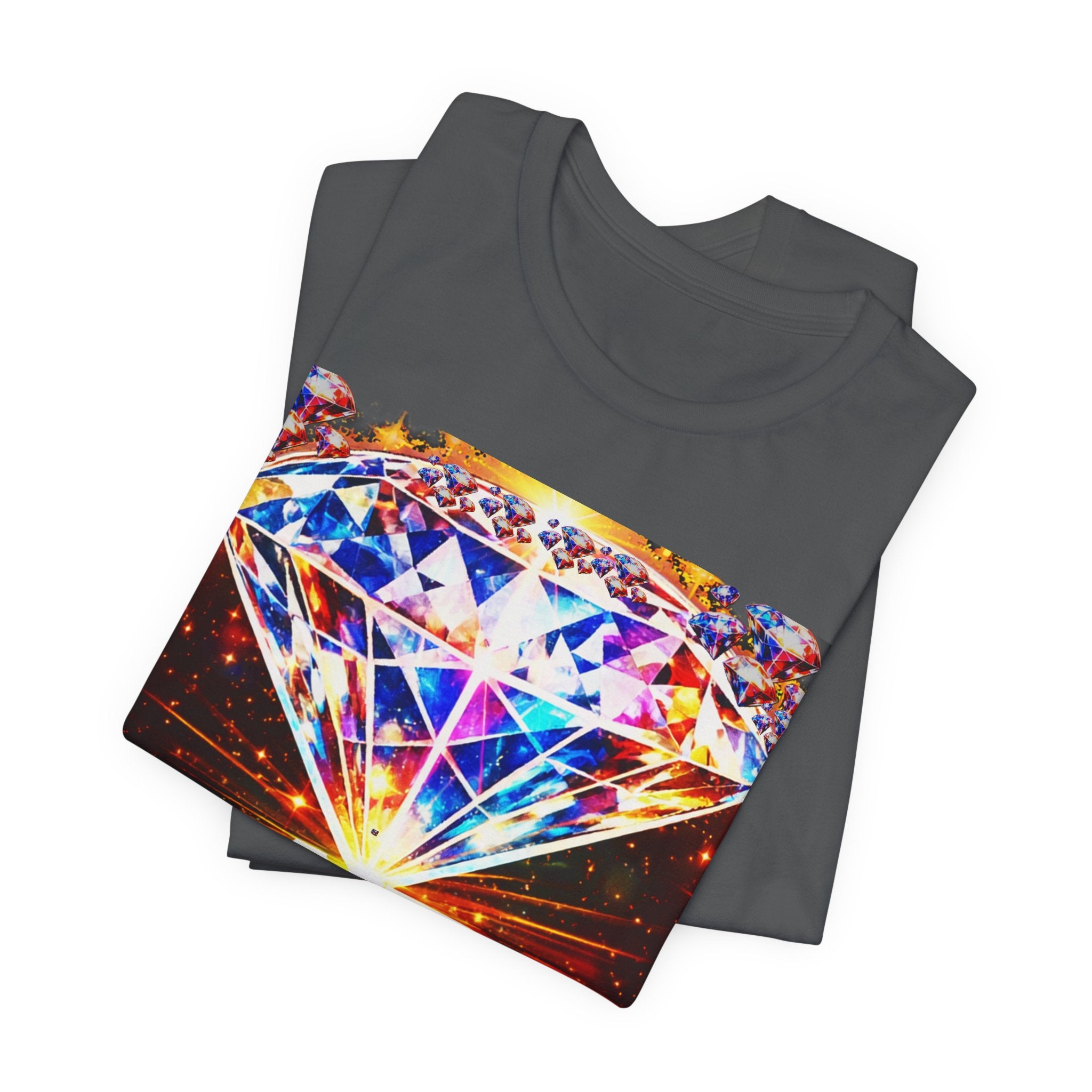 Rare Diamond Graphic Tee — Sparkling 'RARE' Gemstone T-Shirt