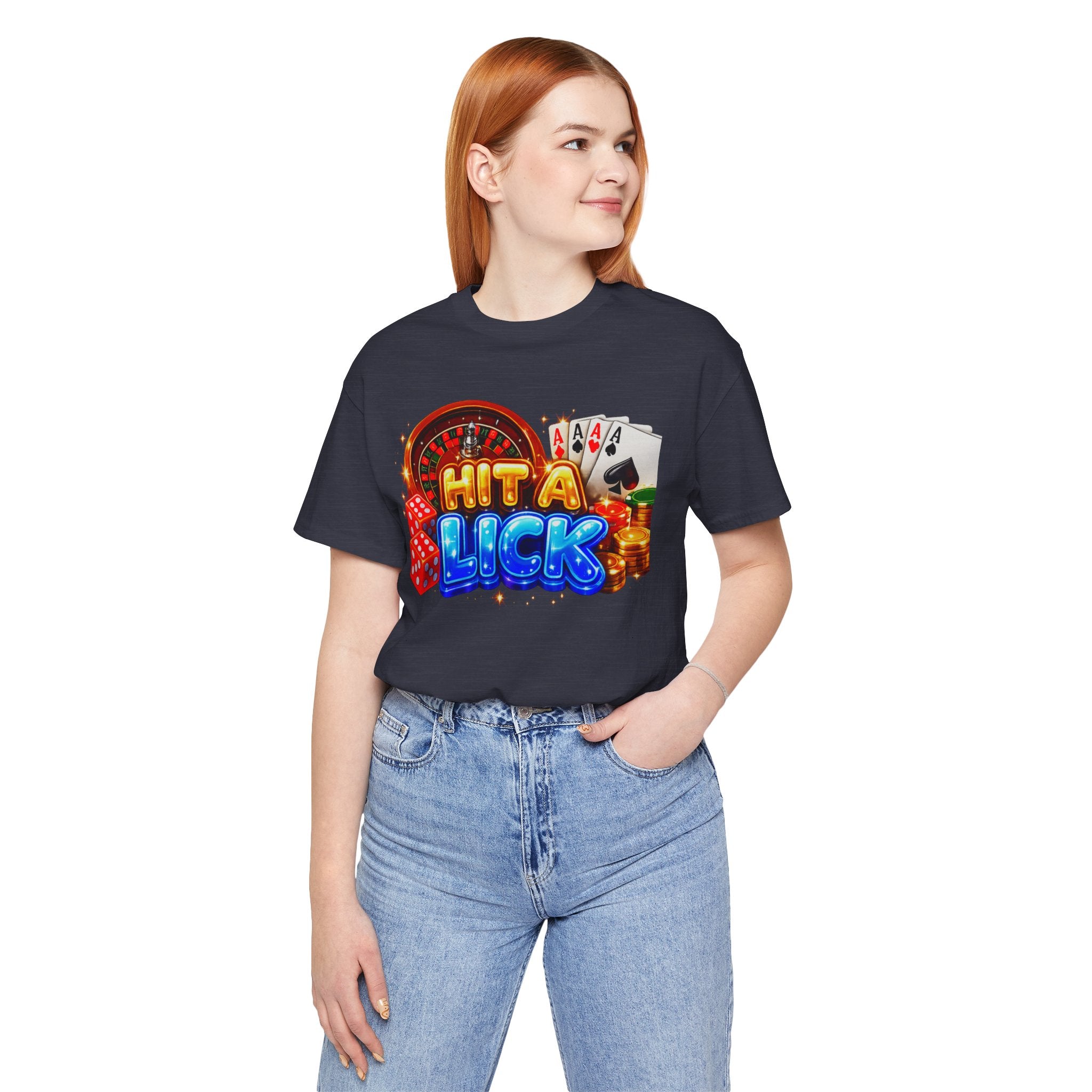 "Hit a Lick" Gamblers Women's Statement Graphic Tee