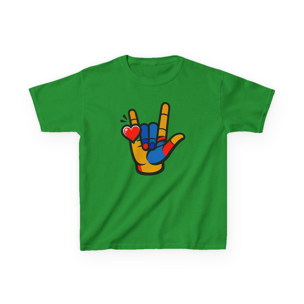 'I Love You' Graphic Universal Hand Sign Boy's Unisex Tee